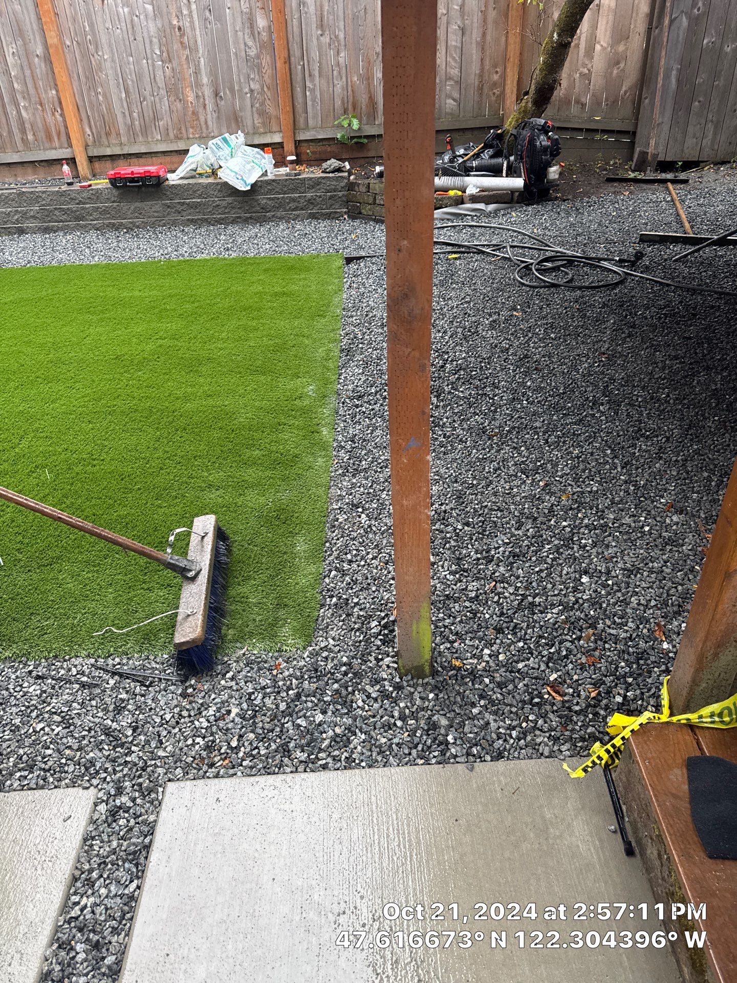 Turf Installation, Retaining Wall & Concrete Walkway | Seattle  by Jireh Asphalt & Concrete Inc 
