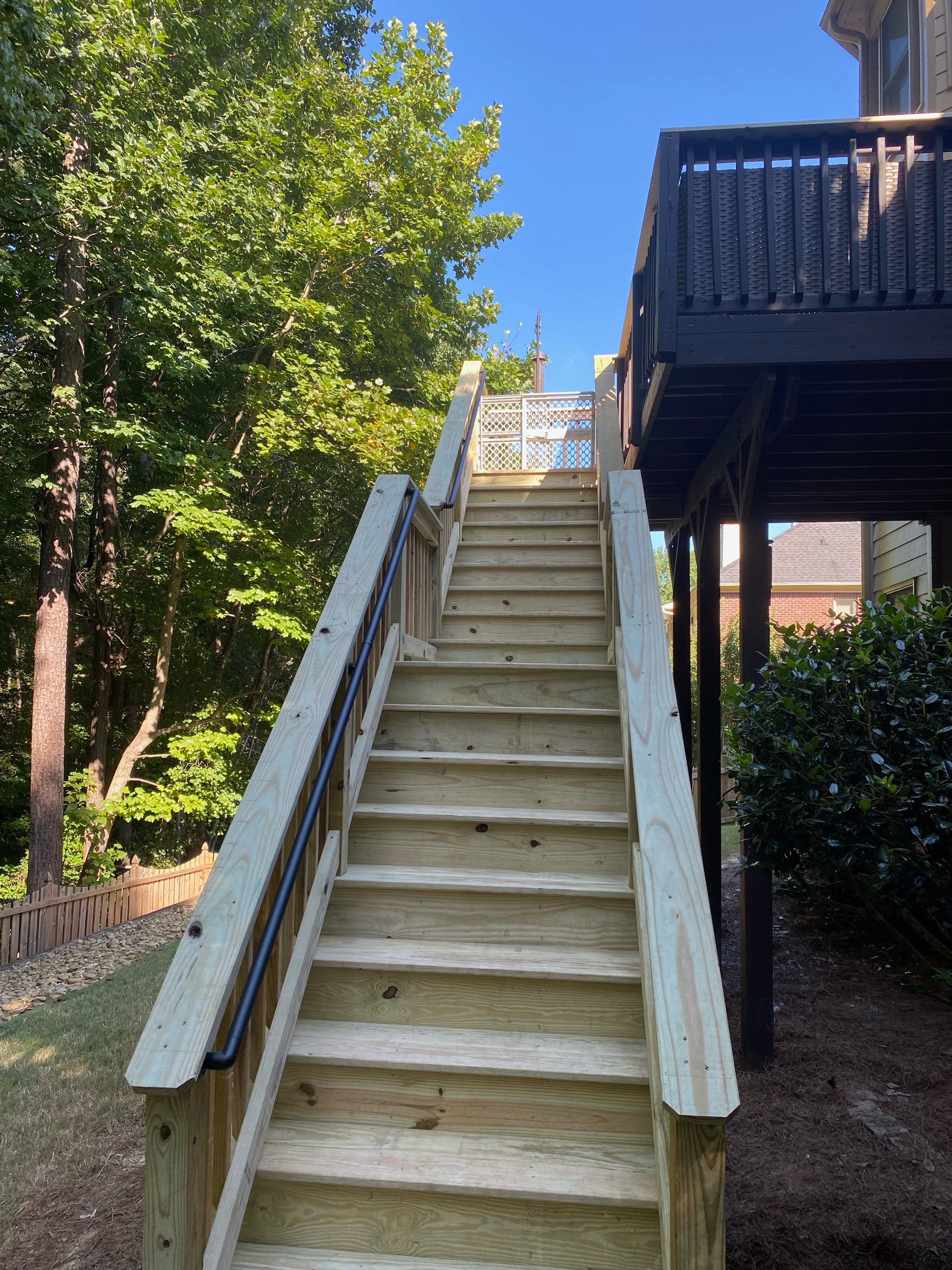 Deck Stair Rebuild and Wood Deck Repairs in Woodstock by Swift Home Renovations