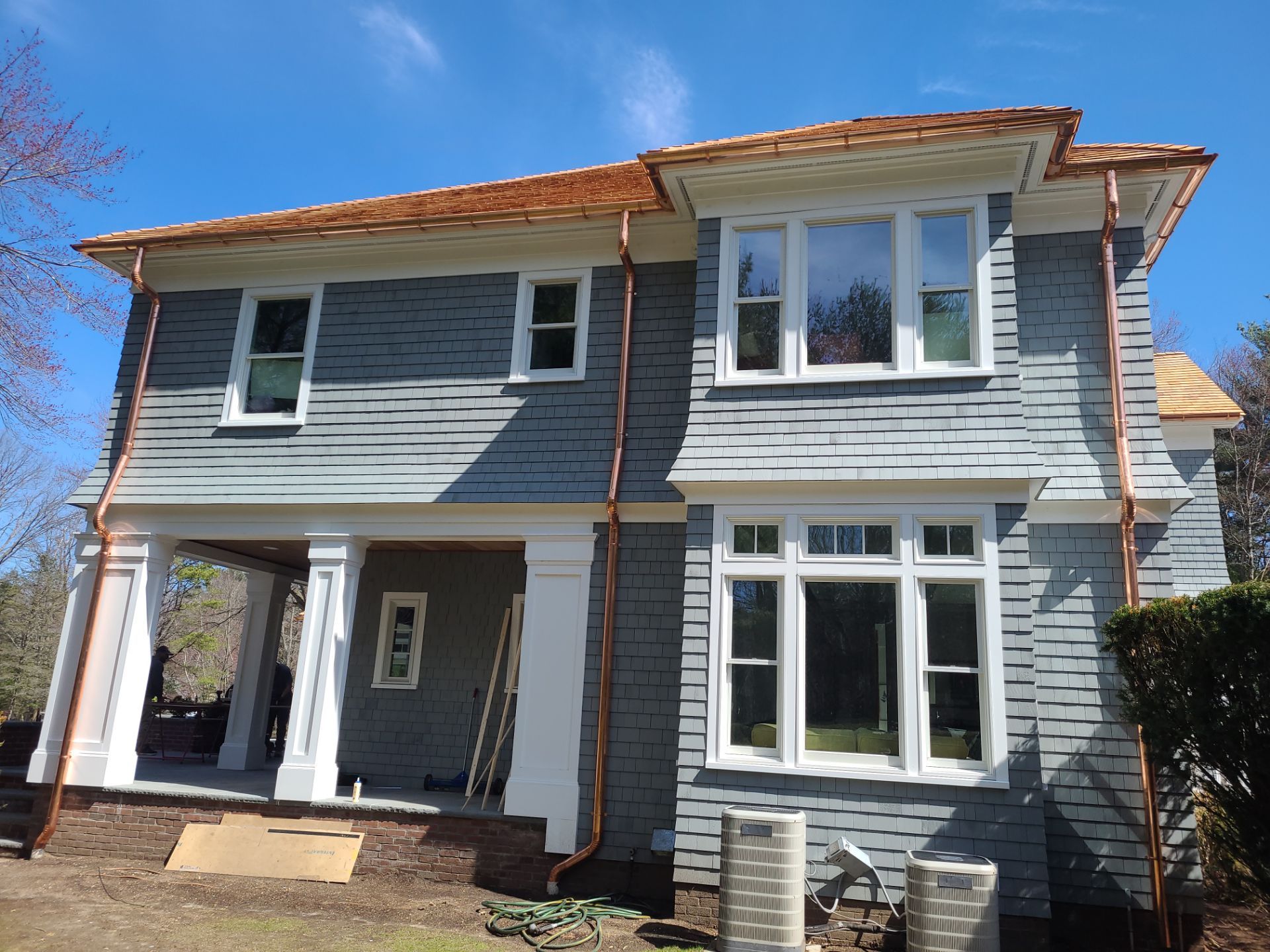 Half Round Copper Gutter in Holliston, MA by Gutter Pro Enterprises