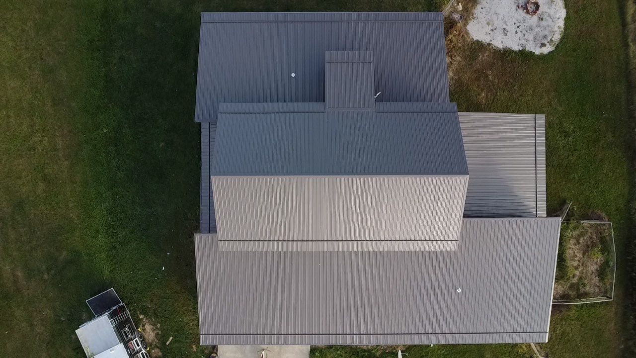Residential Roofing Install - 29-Gauge G-Rib Metal - Color Burnished Slate by Titan Commercial & Residential Roofing