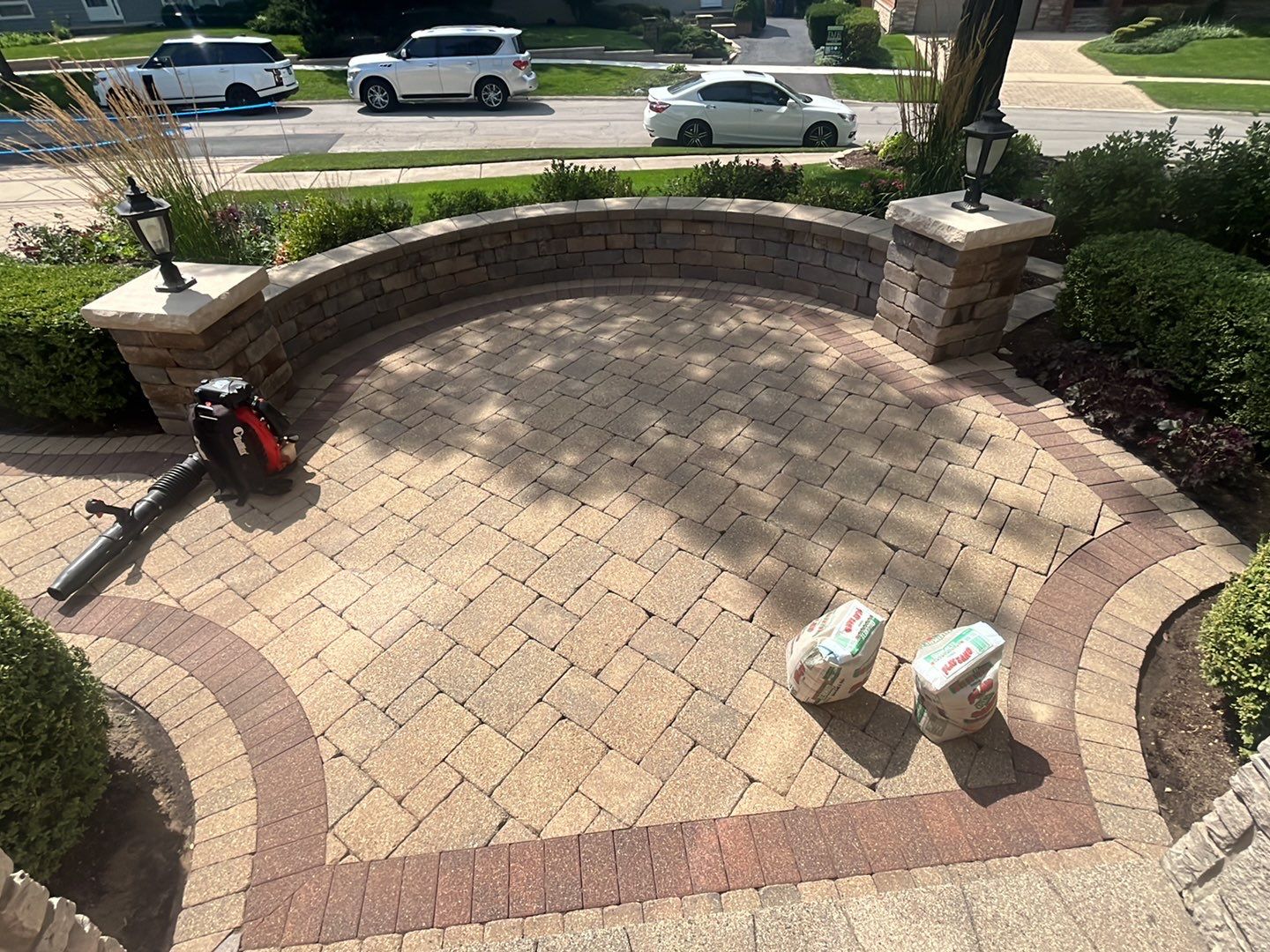 Brick paver clean, sand and seal.  using Surebond SB-1300 by Northern Power Washing LLC.