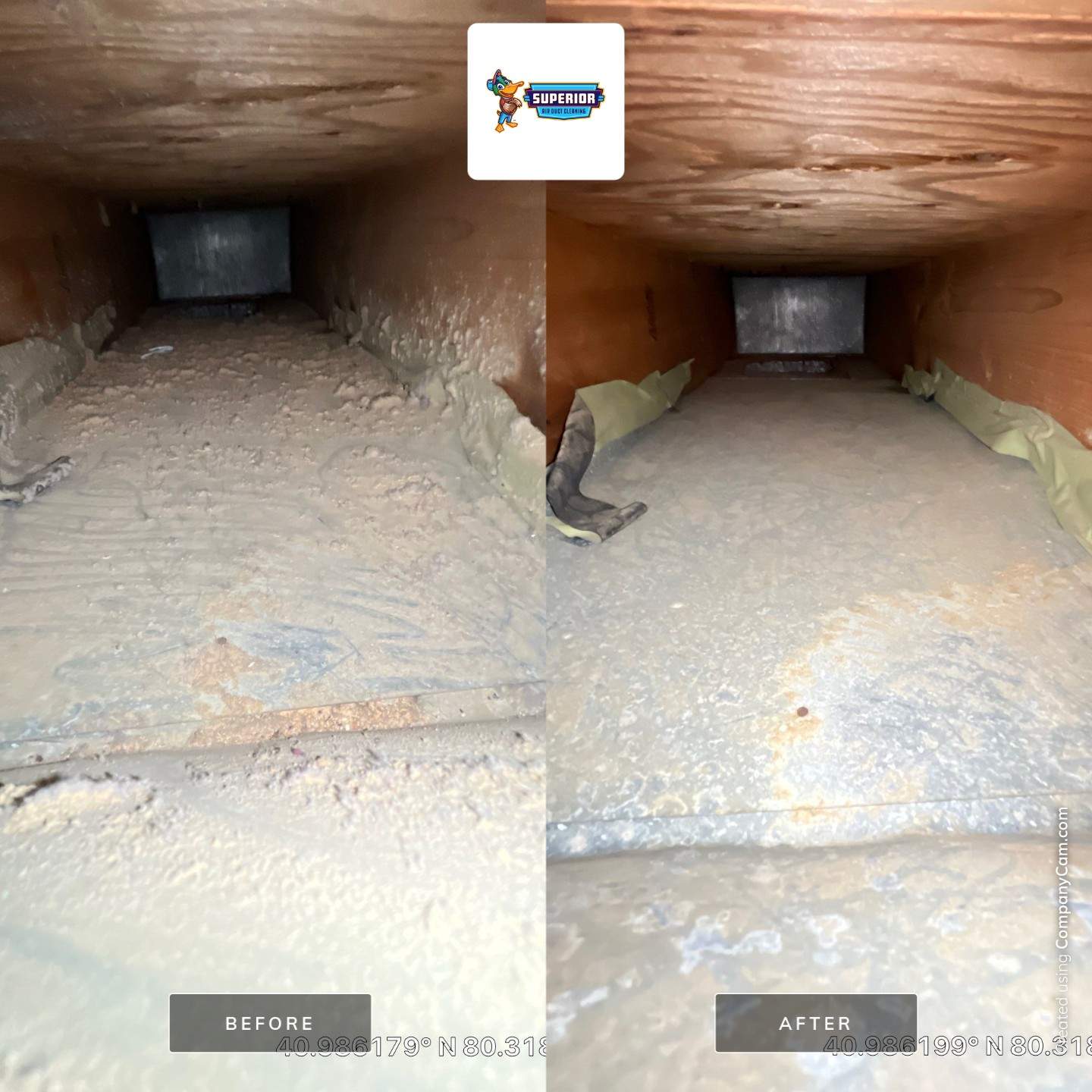 Air Duct Cleaning With a Vacuum Truck in New Castle, PA. by Superior Air Duct Cleaning