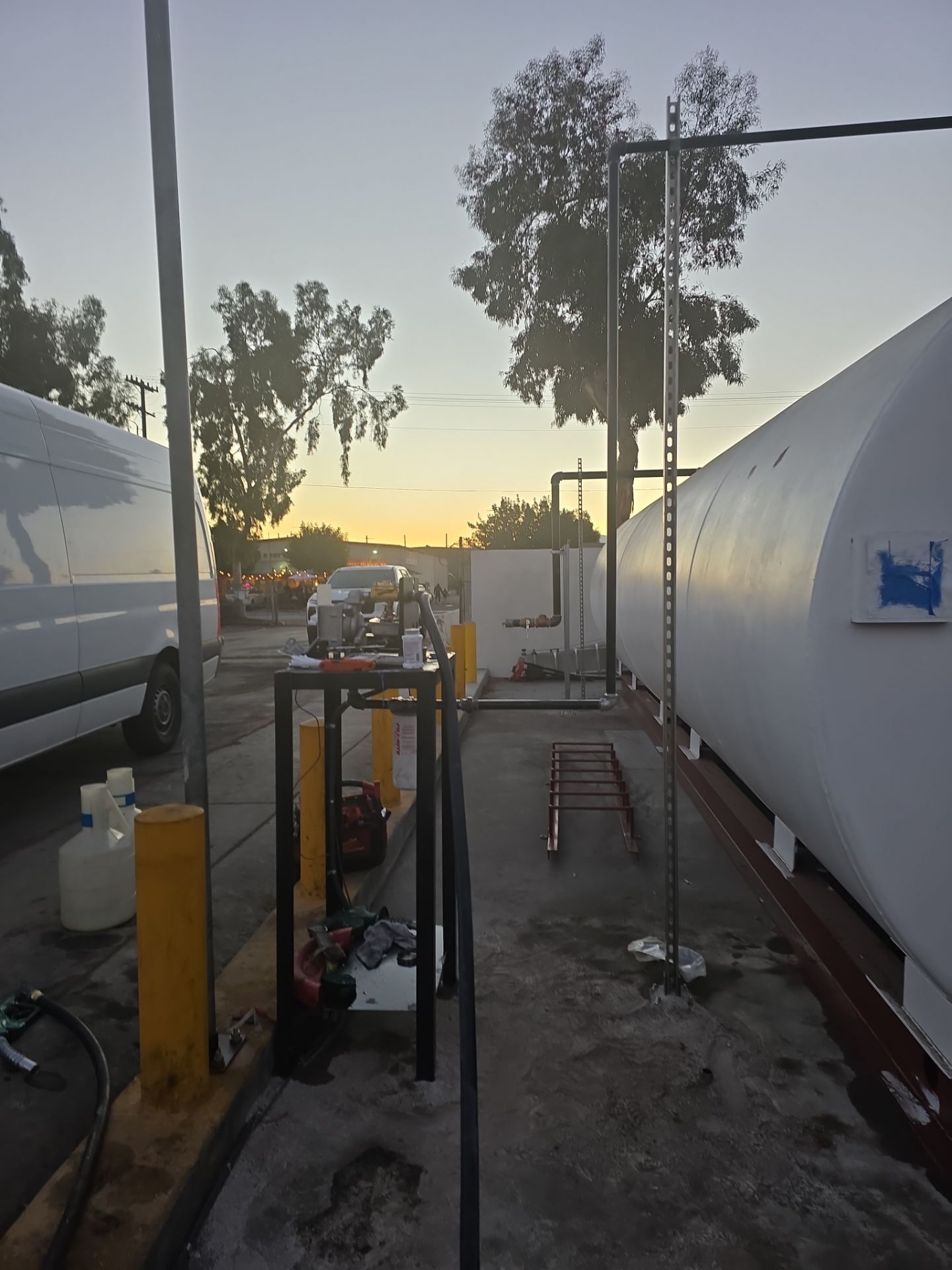 Outdoor Water Tank Installation & Piping Setup by Us Plumbing 