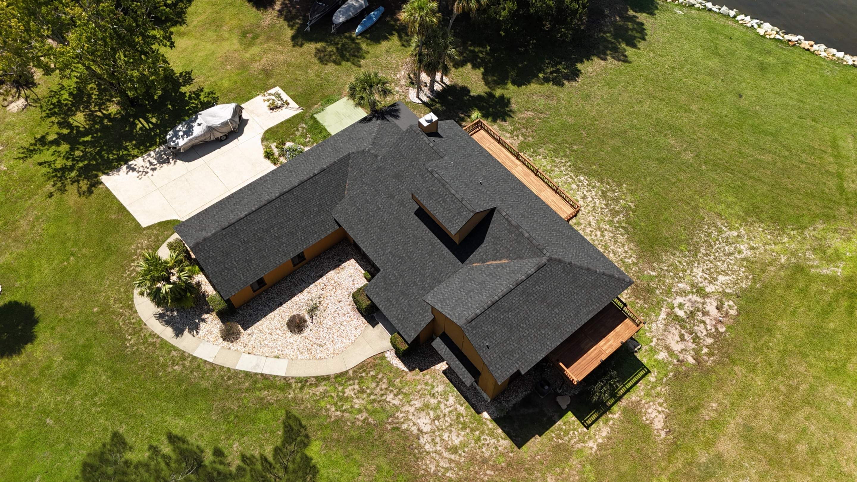 Roof Replacement in Merritt Island Featuring Tamko Titan Rustic Black Shingles by Wiedmann Construction & Roofing