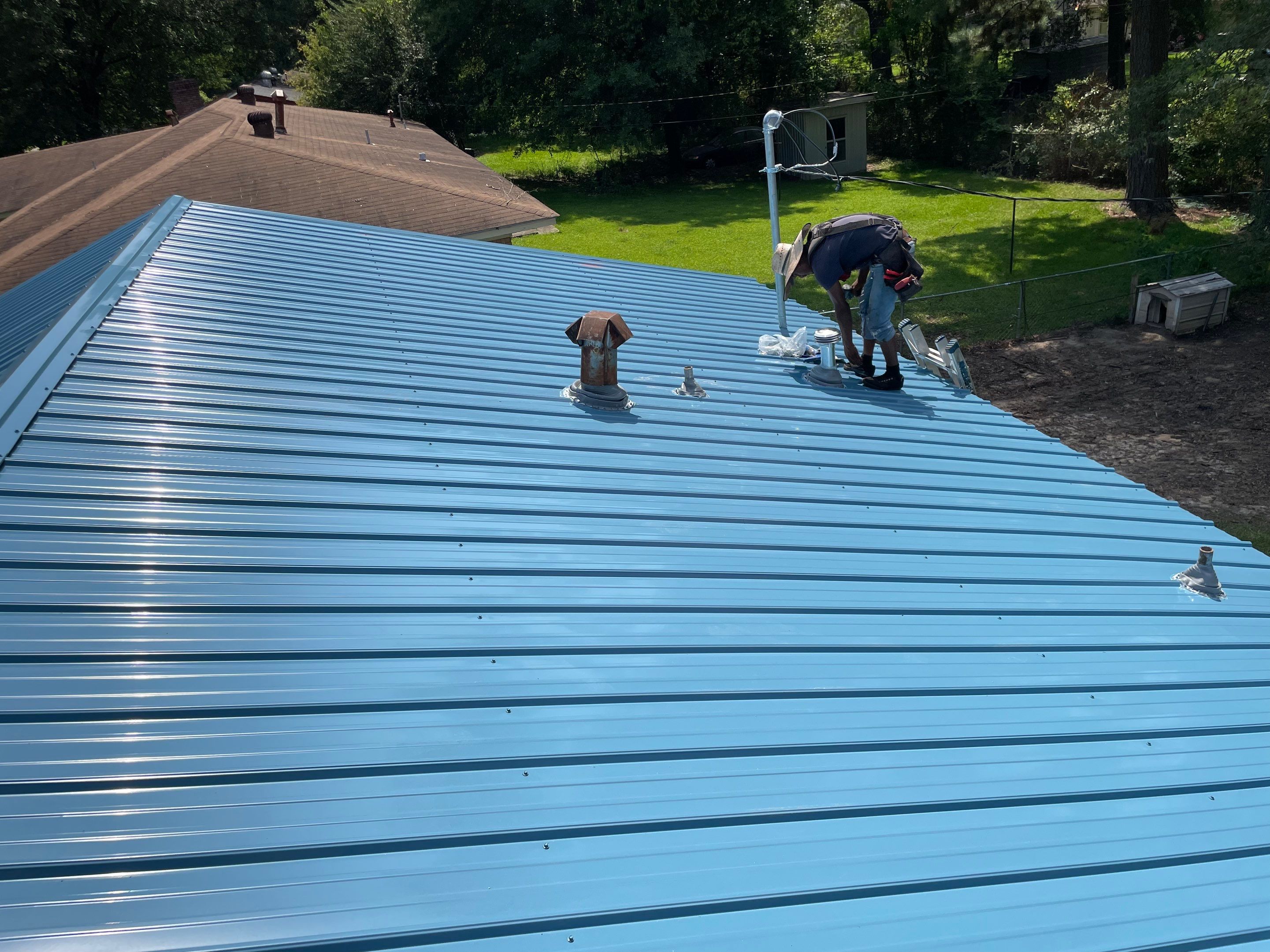 Residential Reroof: 29 GA. Colored Residential Panel by Hostetler Roofing