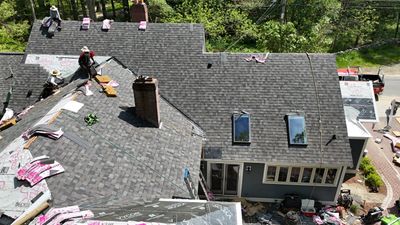 Roof Replacement + Metal Valleys + Snow Belt + Skylights — Carlisle, MA