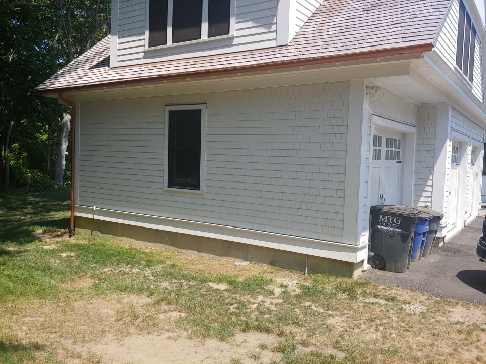 Plymouth, MA Gutter Installation using Coppertone Half Round Aluminum Gutter by Gutter Pro Enterprises