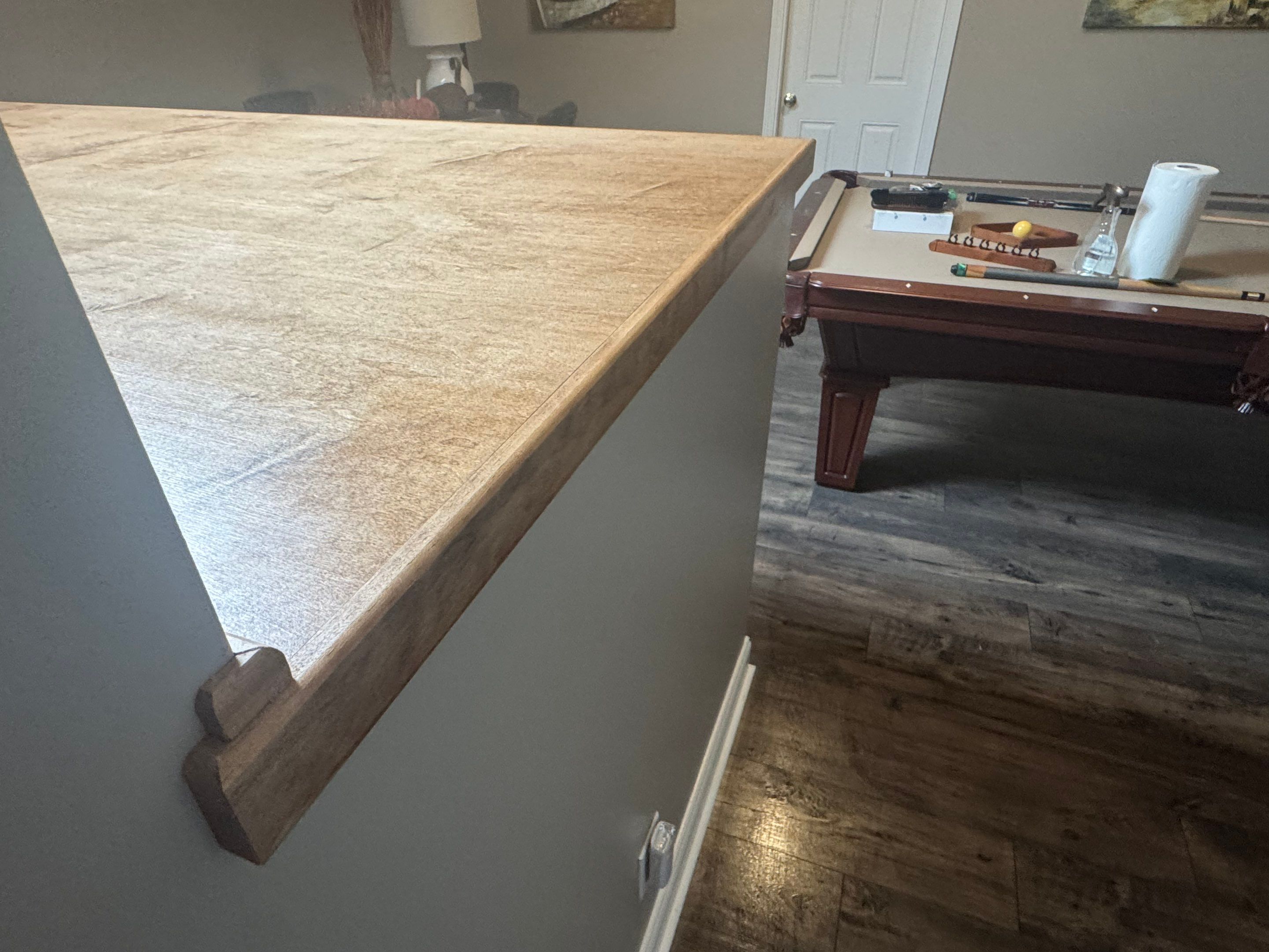 Custom Wood Shelving Transformation in Multiple Spaces! by A Step Above Handy LLC 