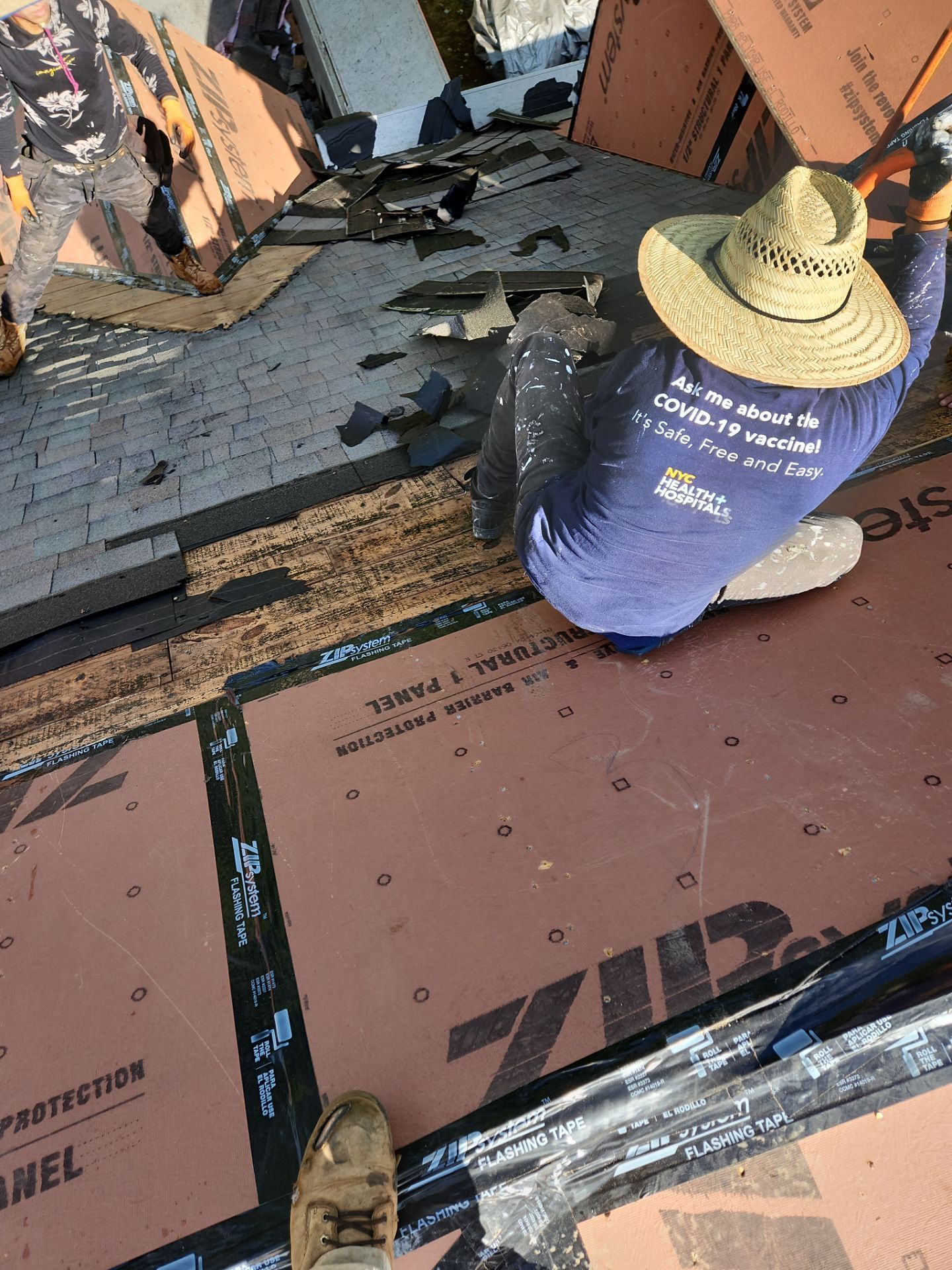 Residential Roofing Installation using Owens Corning TruDefinition Duration AR - Slatestone Gray by A Plus Exterior