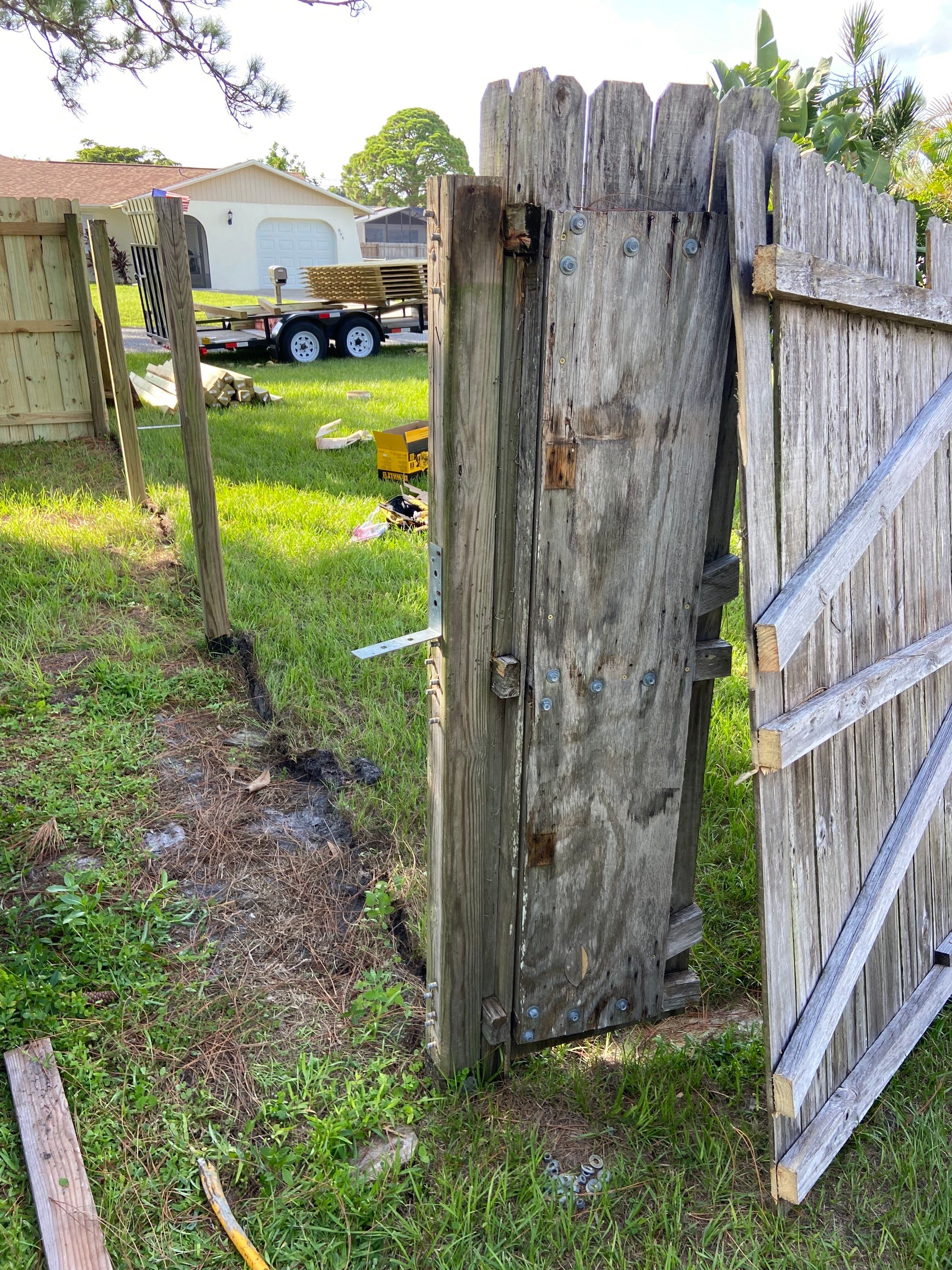 Wood Fence Installation using Board on Board Wood Fence by Asap fence and gates, LLC