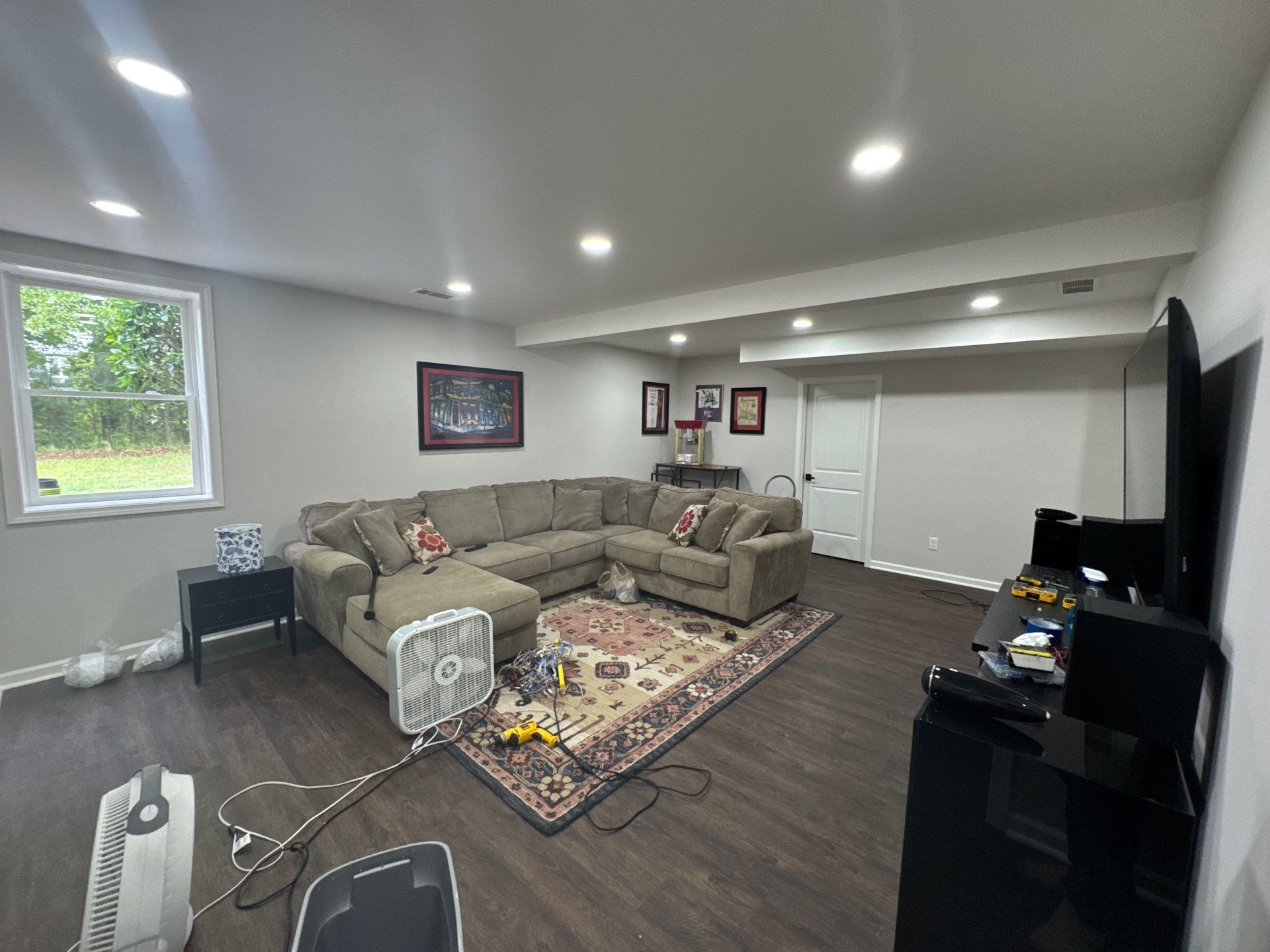 Full Basement Remodel in Powder Springs Featuring Custom Kitchenette by Swift Home Renovations