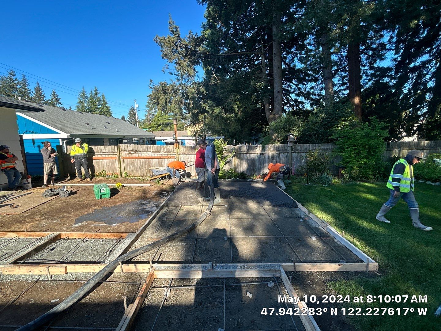 John | Concrete Backyard Walkway by Jireh Asphalt & Concrete Inc 