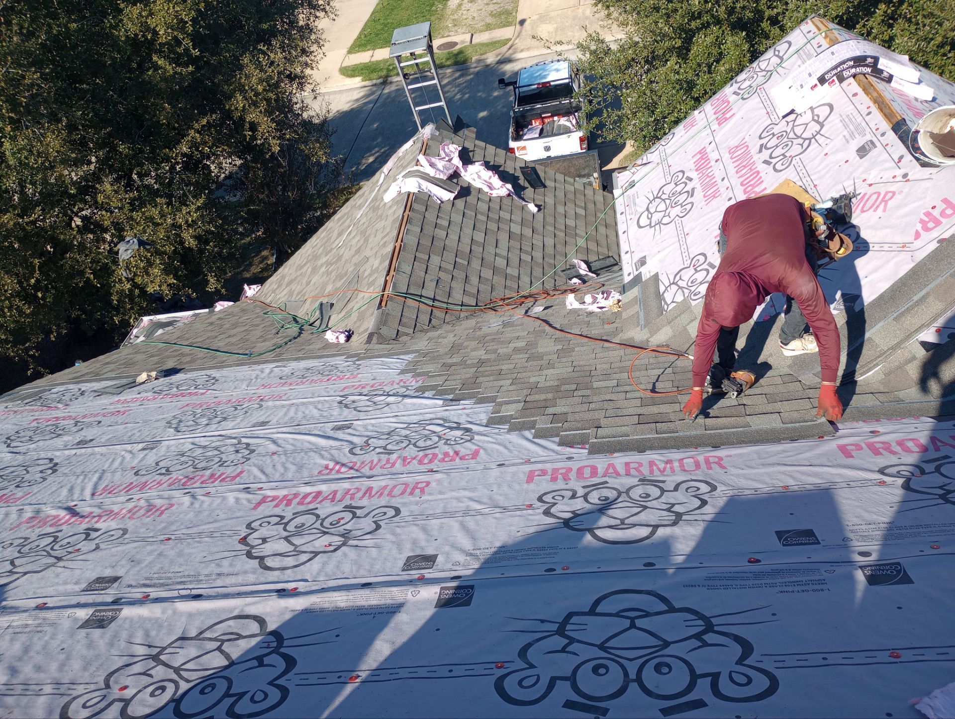 Residential Roofing Installation using Owen's Corning Duration (Lifetime) Shingles by Roof Repair Company