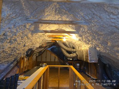 Attic Insulation using open cell spray foam