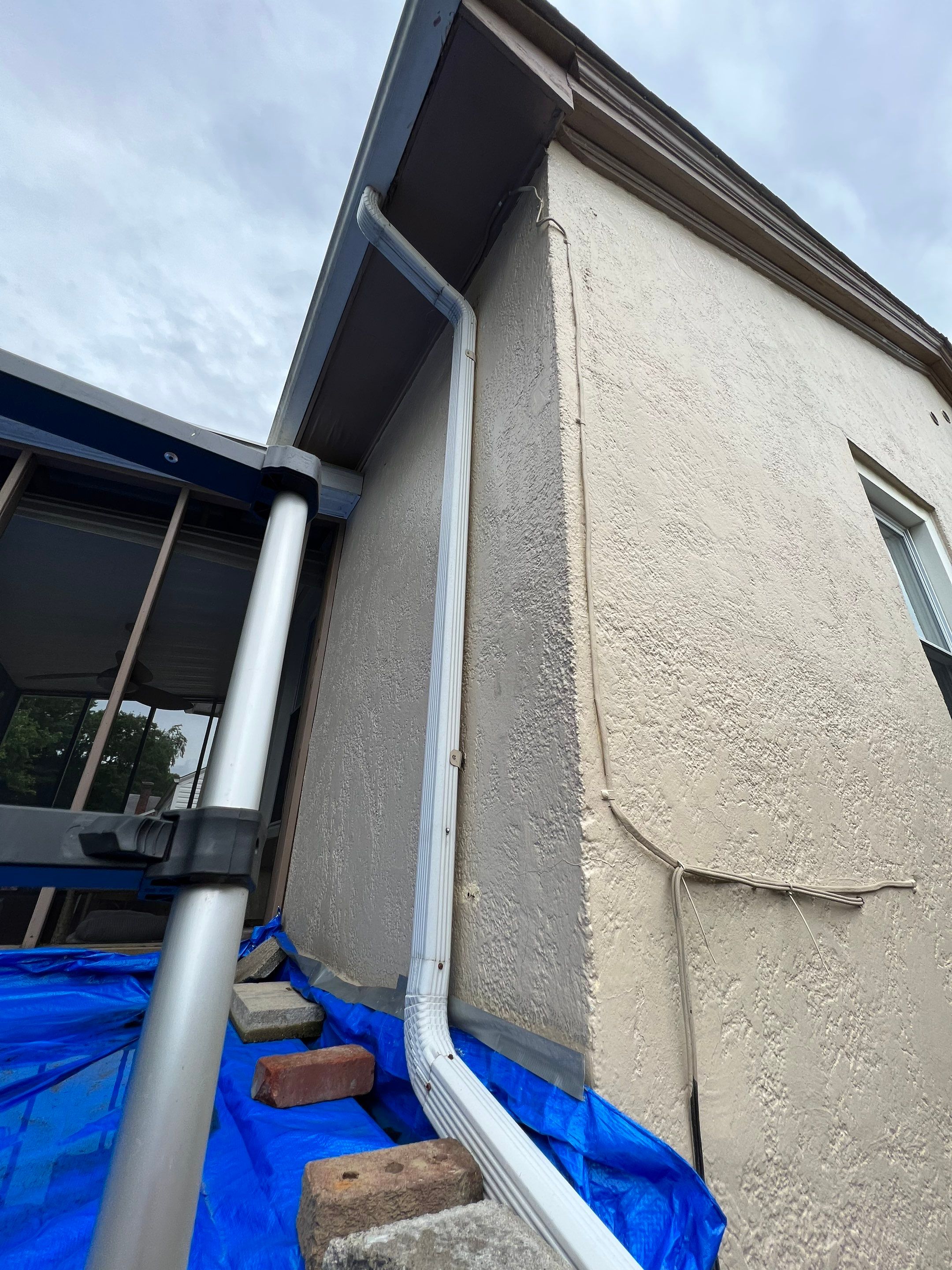 Rubber Roof and Gutter on Addition  by Secure Construction Company Inc