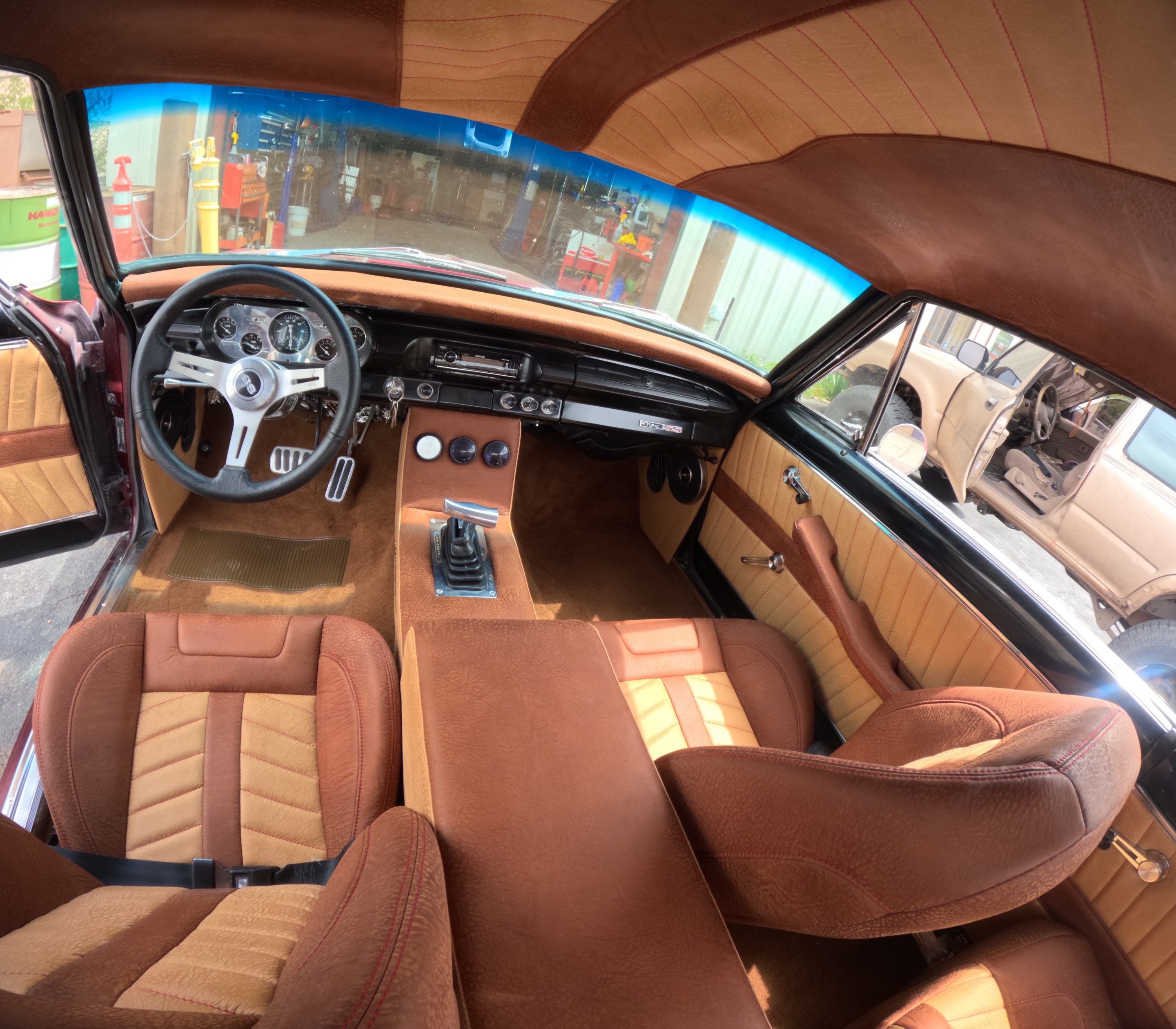 1963 Nova SS Custom Leather Interior  by Rocky Mountain Upholstery Co