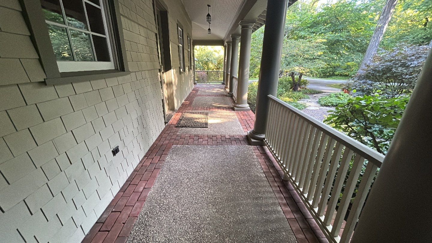natural stone using Algaecide, soft wash soap by Northern Power Washing LLC.