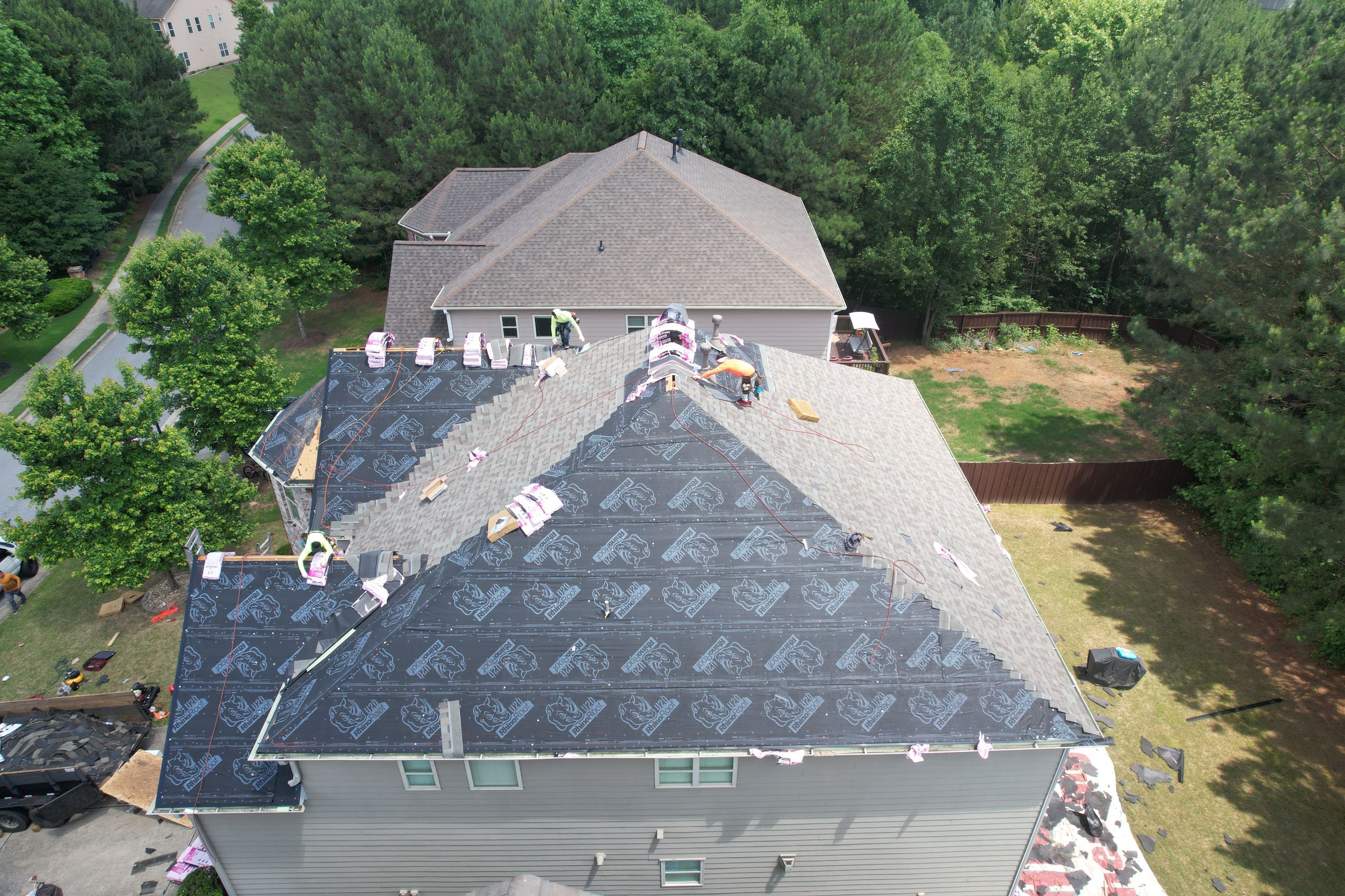 Residential Roof Replacement using Owens Corning TruDef Driftwood by Inspector Roofing and Restoration