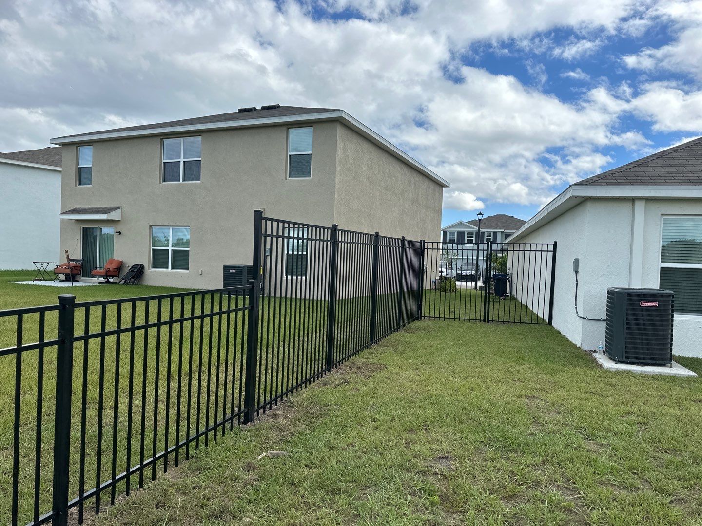 Aluminum Fence Installation using Black 3 Rail Aluminum Fence by Asap fence and gates, LLC