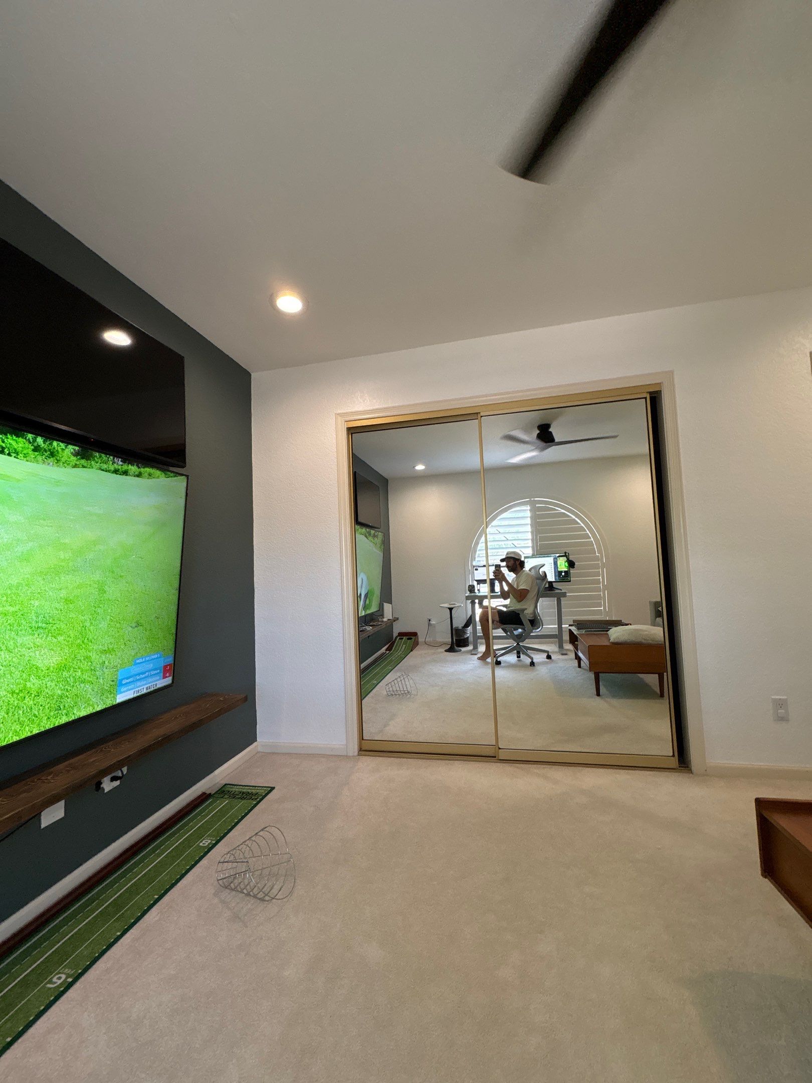 Multi-Screen Media Wall and Plantation Shutter Installation in Phoenix by CompanyCam Sales Demo