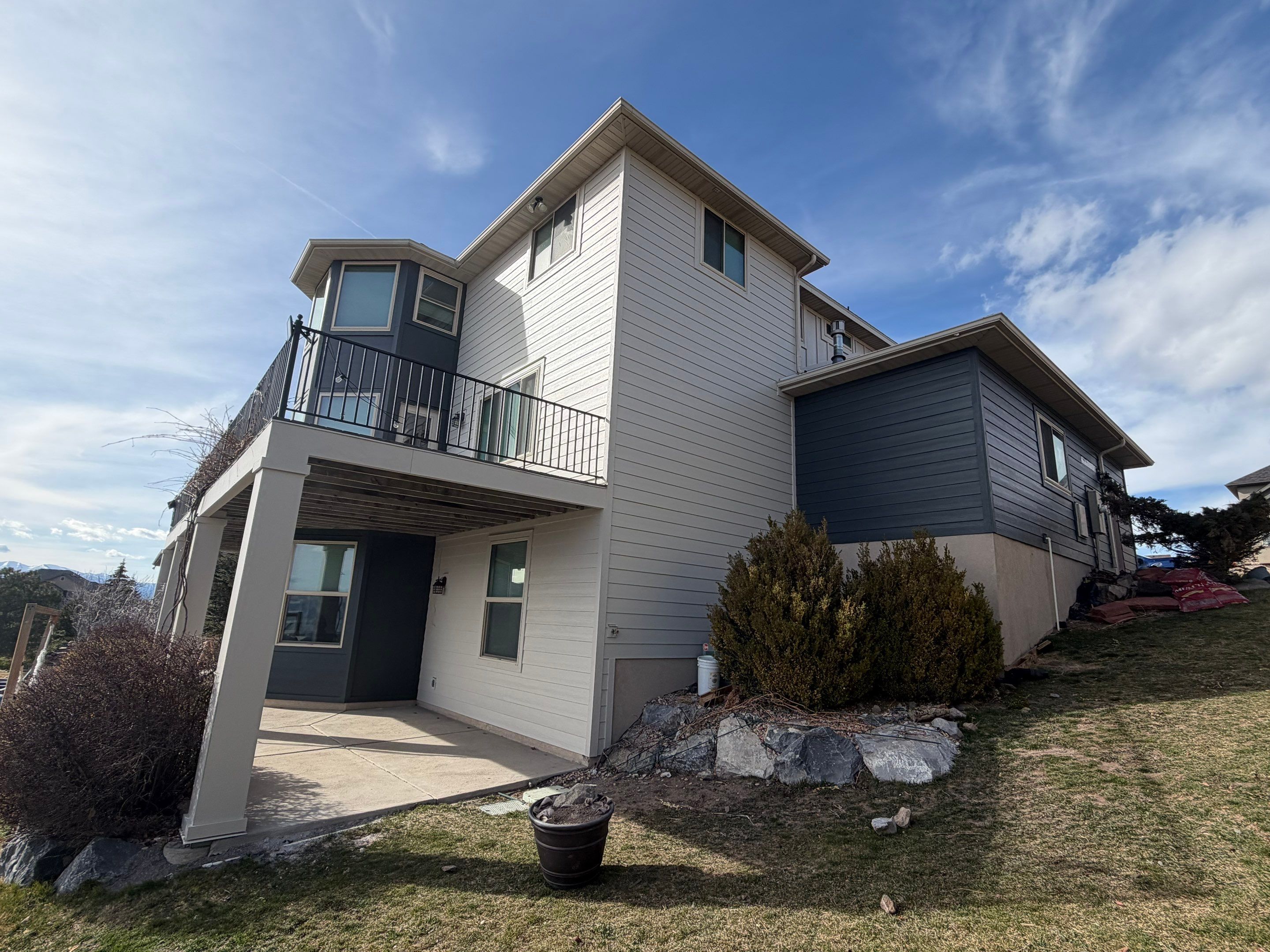Draper | Master Stucco Conversion | Cobblestone, Iron Gray & Woodtone by Ideal Siding Utah