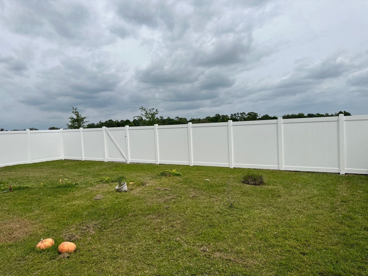 Aluminum Fence Installation using Vinyl Privacy Fence  by Asap fence and gates, LLC