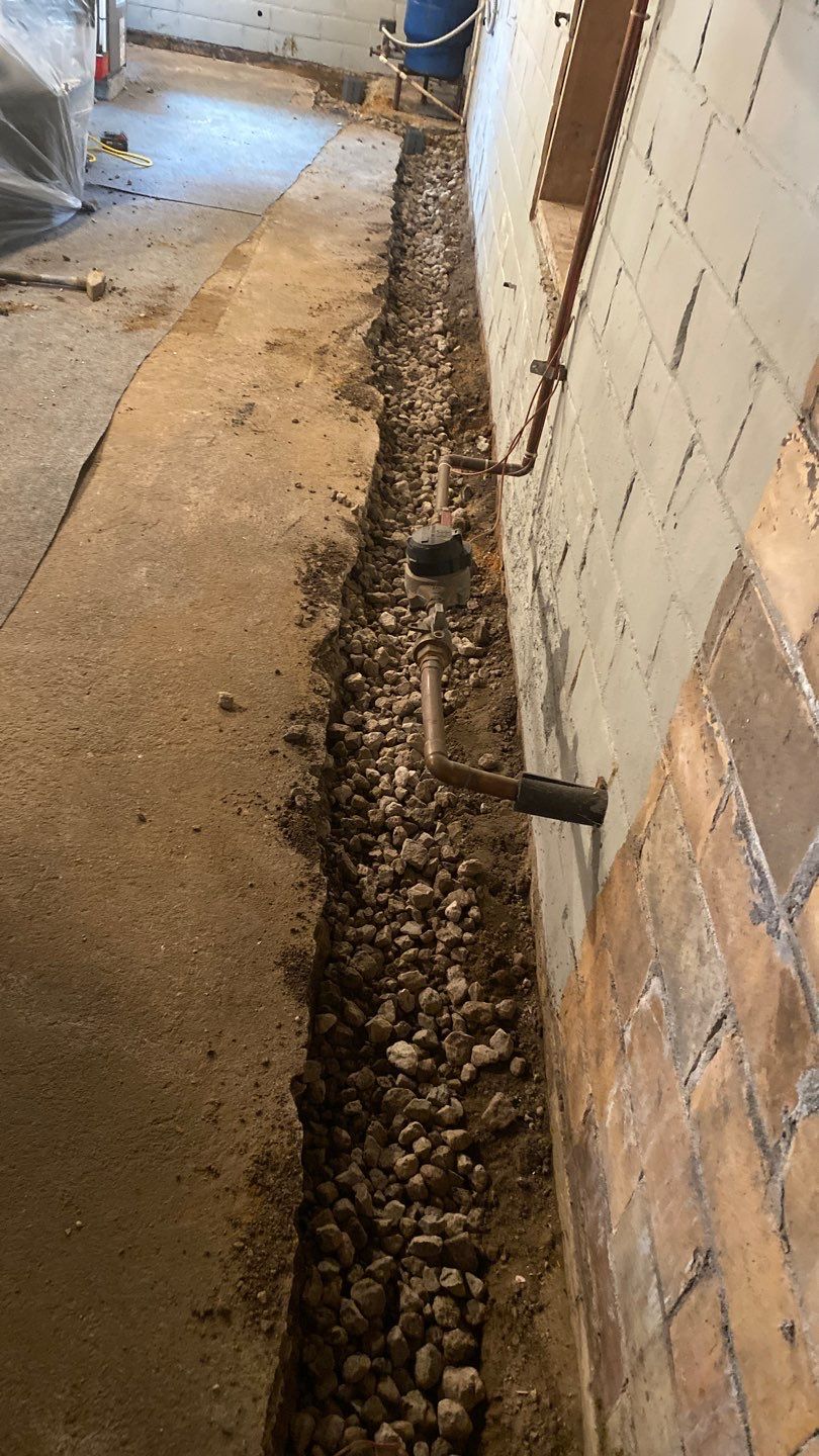 Interior Basement Waterproofing System by Toledo Basement Repair 