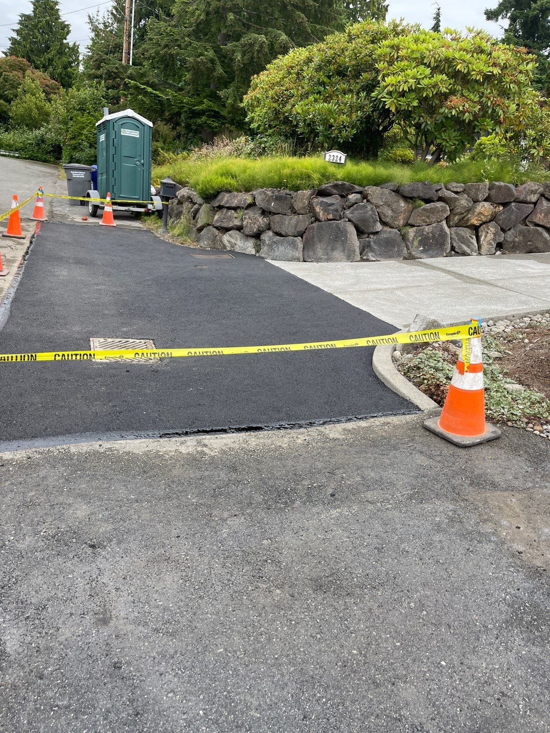 Concrete Driveway Makeover w/ Asphalt Patch | Everett  by Jireh Asphalt & Concrete Inc 