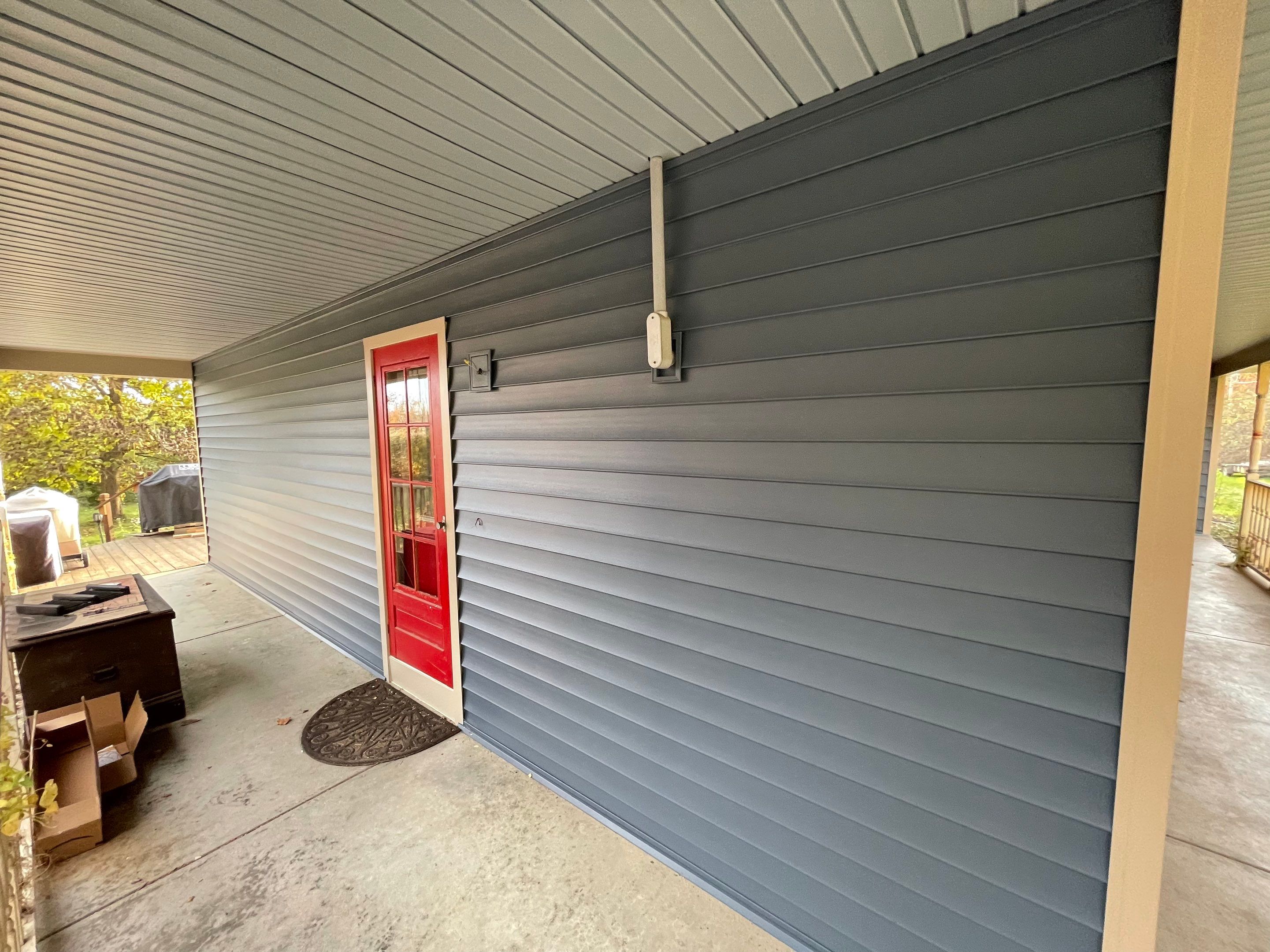 CertainTeed Monogram D5 Pacific Blue + Cedar Impression Shake Driftwood Blend & Pacific Blue + CertainTeed Board & Batten Pacific Blue by 180 Contractors