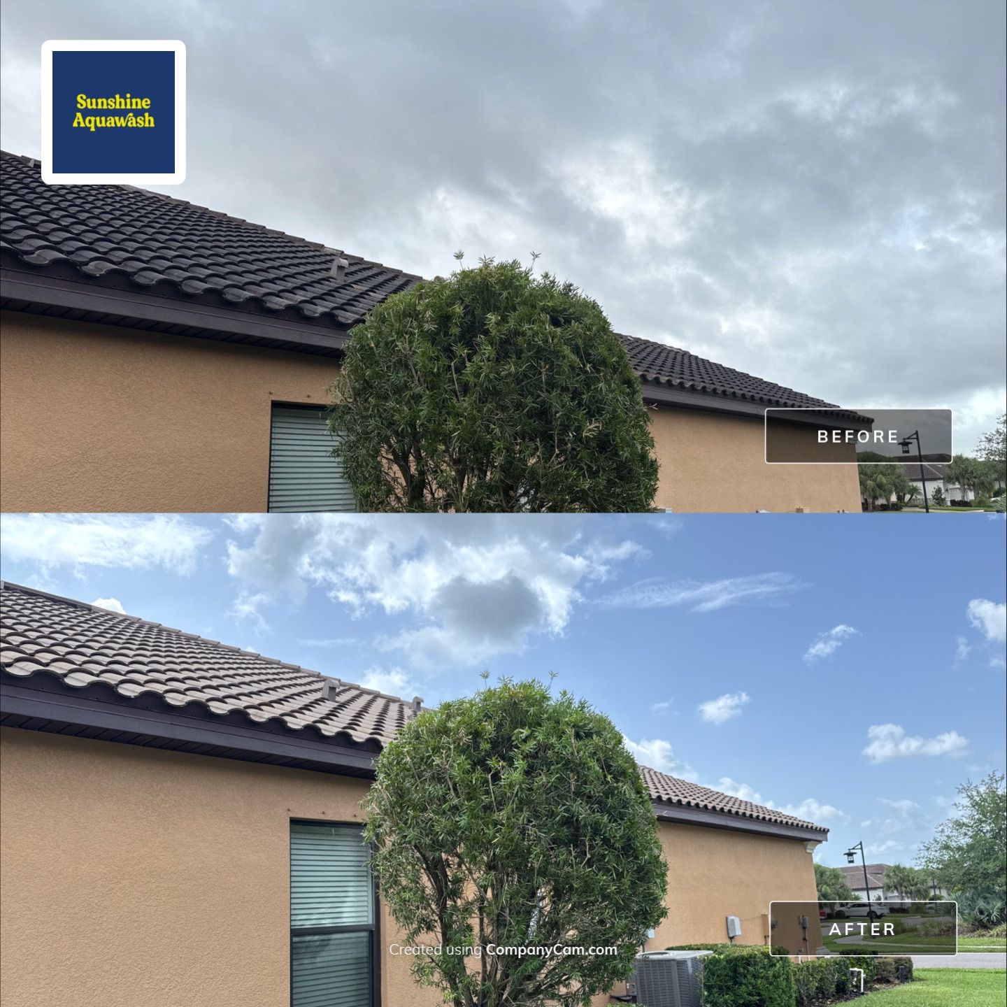 Tile Roof Cleaning & Paver Driveway Restoration – Artisan Lakes Esplanade, Palmetto, FL by Sunshine AquaWash