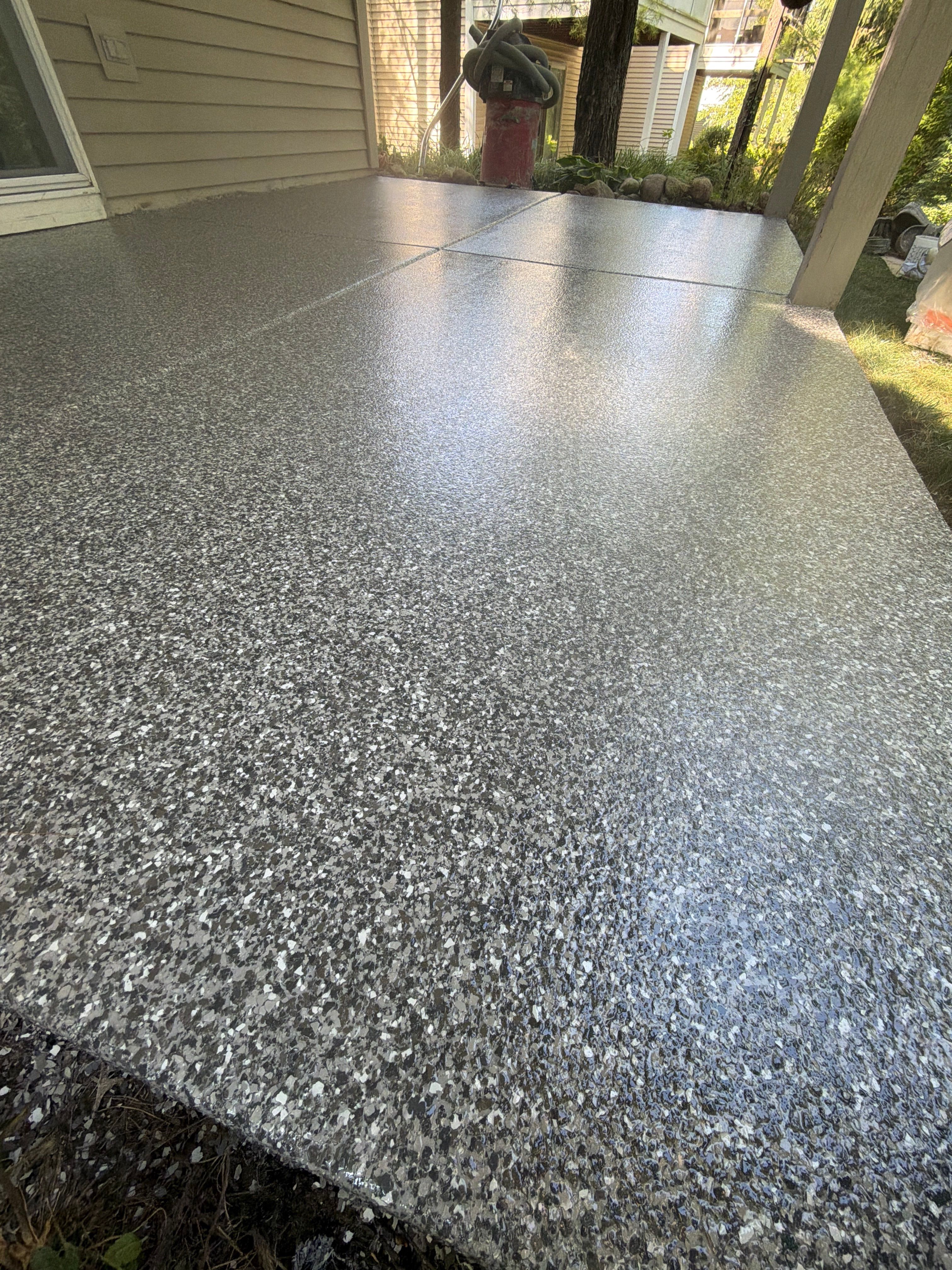 Project in East Lansing, Michigan by Freedom Concrete Coatings. 