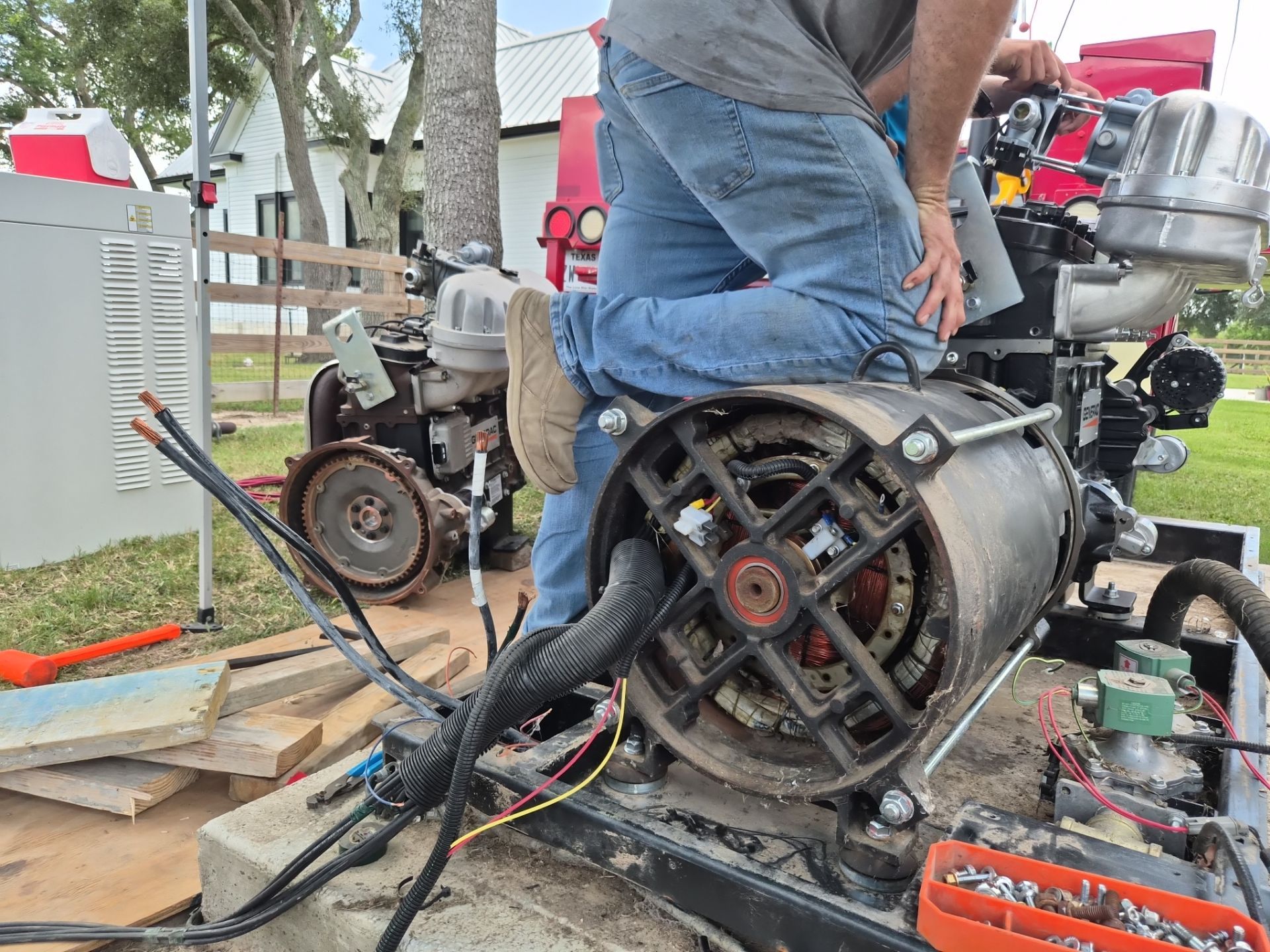 Generac Liquid-Cooled Generator Engine & Radiator Replacement in Brookshire, Texas by GenTex Elite Services