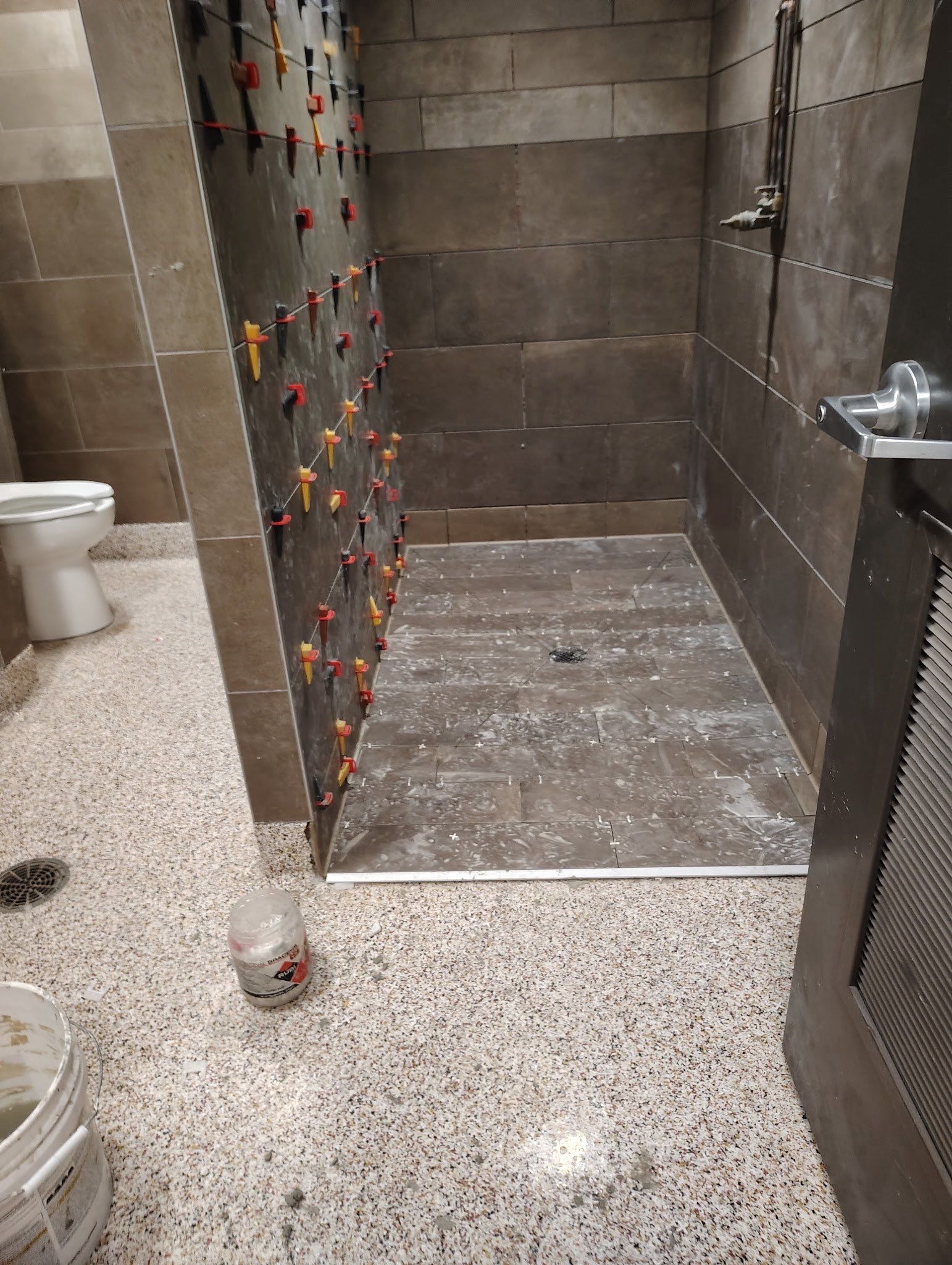 Trucking company showers by Footprints Floors of Nashville