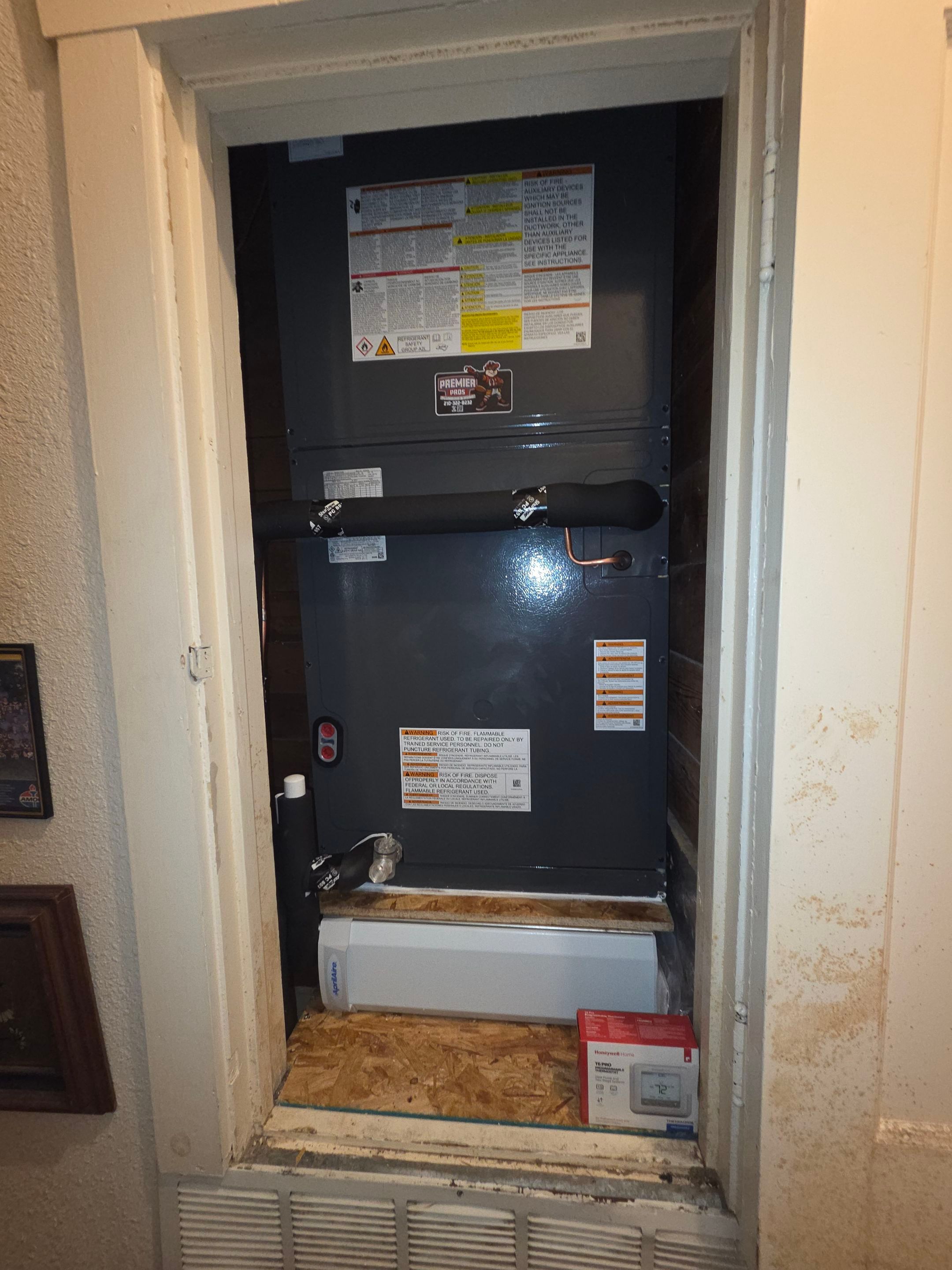 San Antonio HVAC System Replacement with New Concrete Condenser Pad by Premier Pros