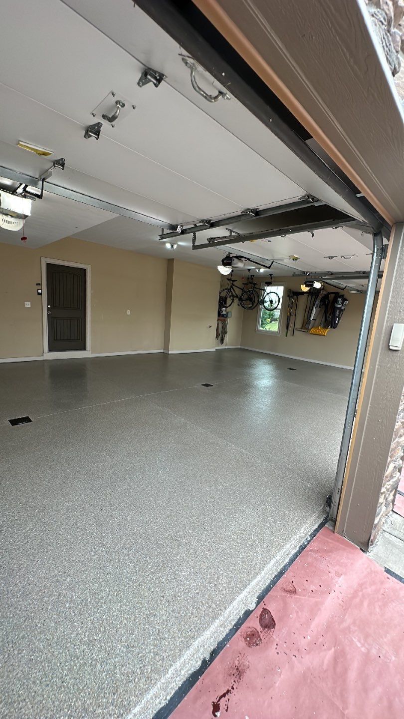 Large Patio + Garage Project in Moon Township by Floors in a Day, Inc