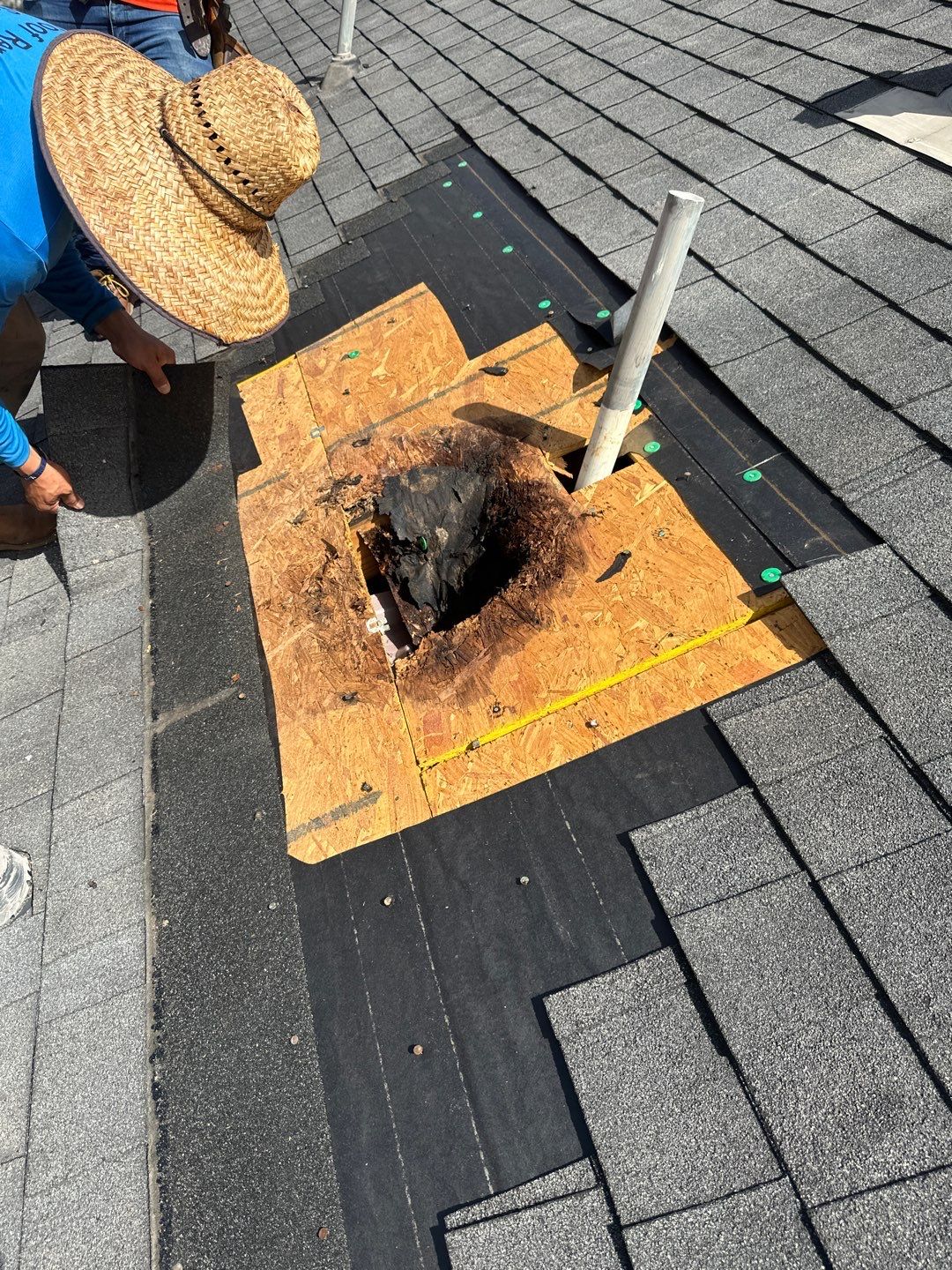 Hail Damage using Owen's Corning Duration (Lifetime) Shingles by Roof Repair Company