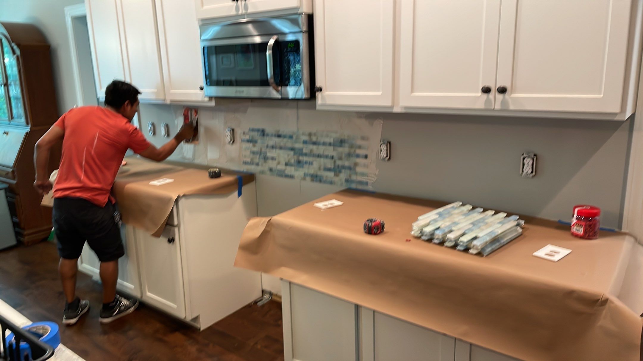 Updated Backsplash by Footprints Floors of Coastal Carolina