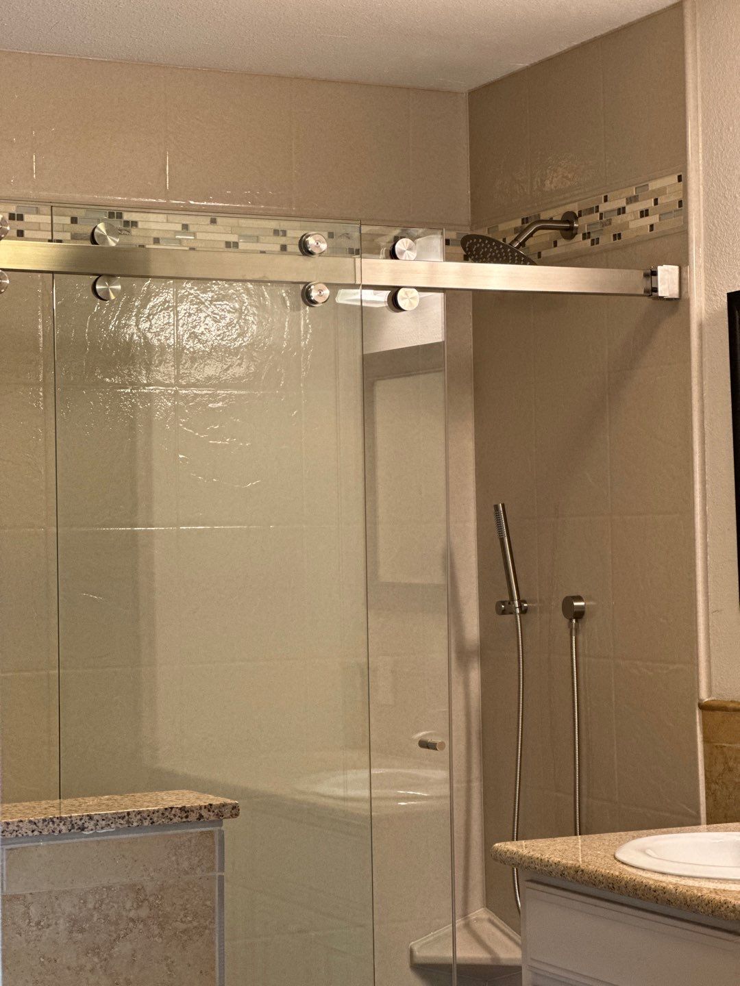Bathroom Remodel using The Onyx Collection by Ekon Bath, LLC