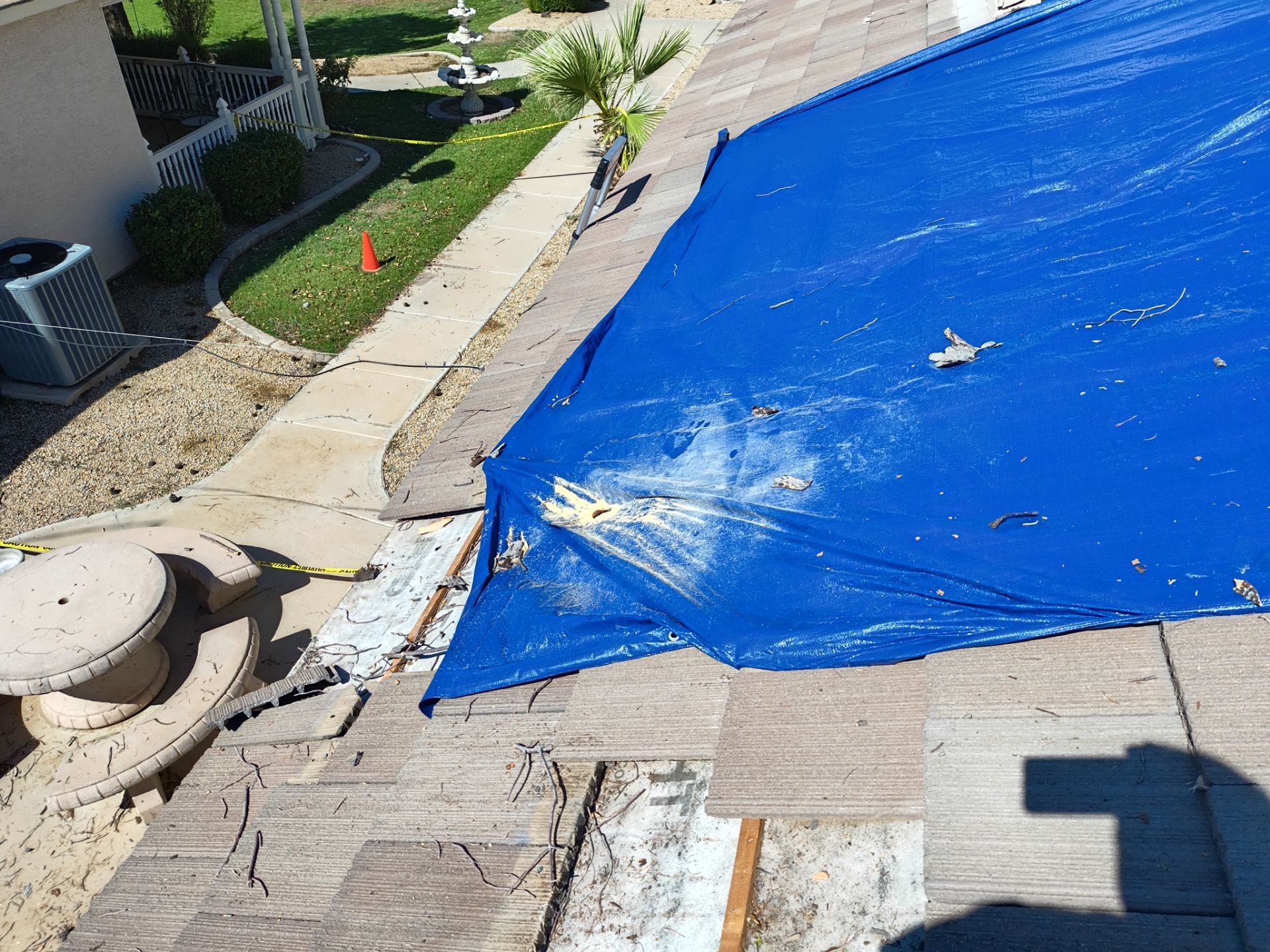Monsoons storm blew tree down in Mesa, AZ by APM Builders LLC