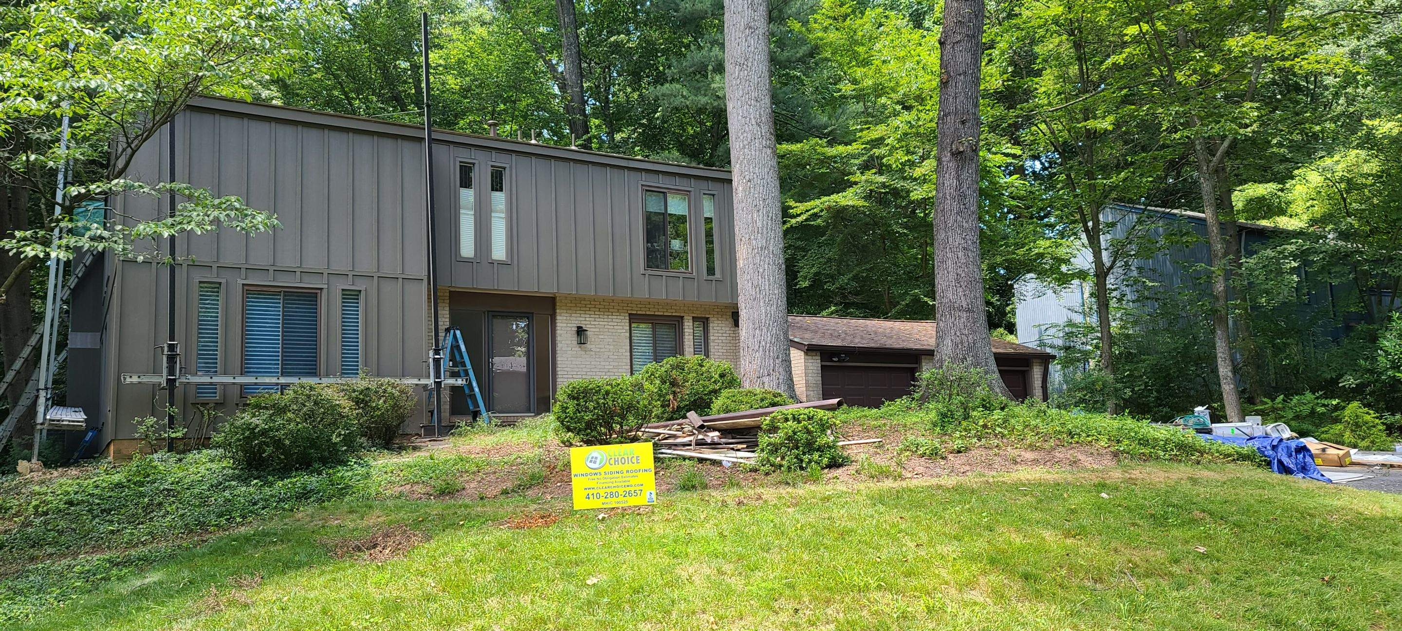 James Hardie Board and Batten Siding and ProVia entry door by Window Depot of Annapolis