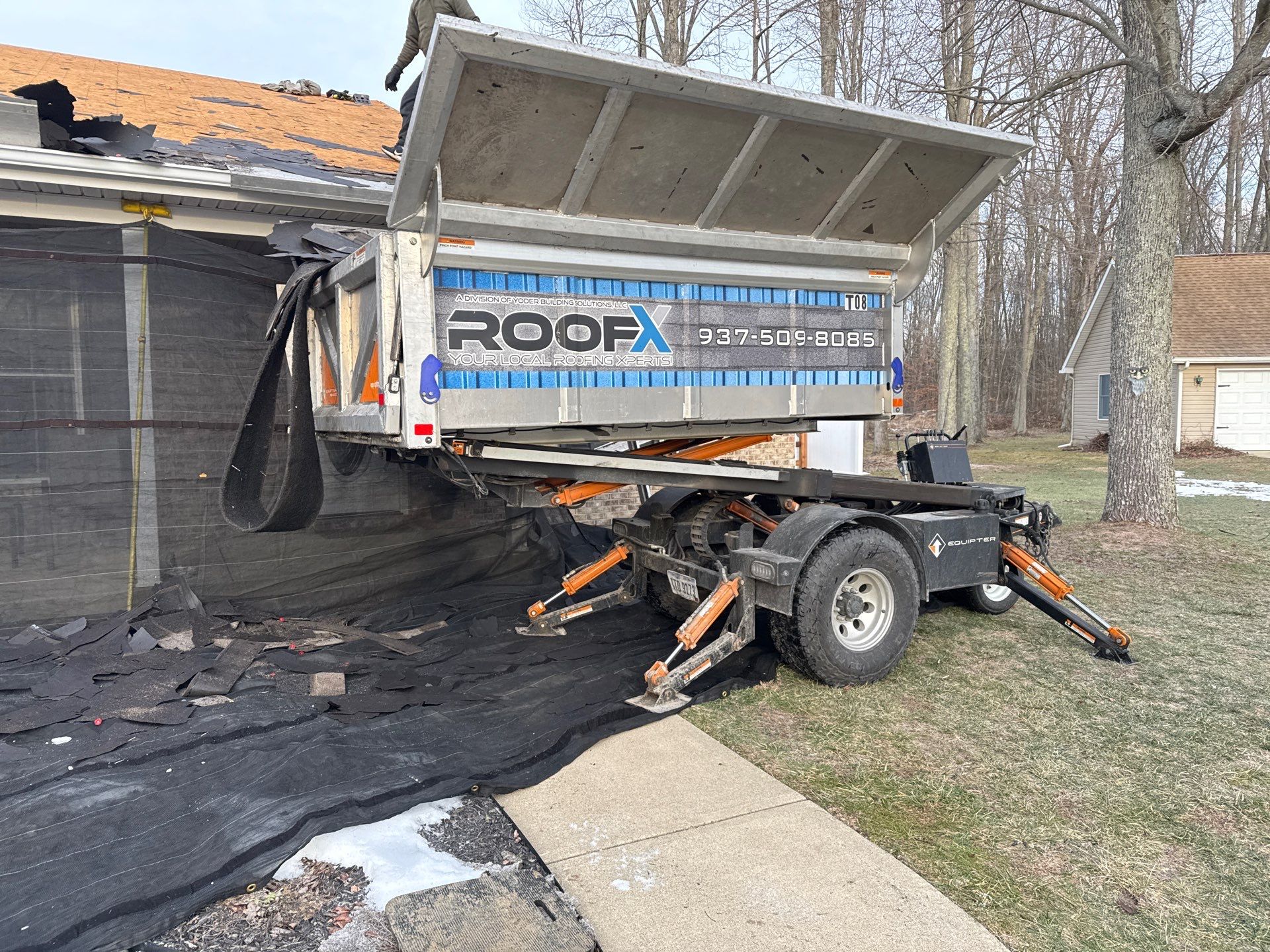Residential Roofing Installation using Timberline HDZ Shingles - Williamsburg Slate by RoofX 