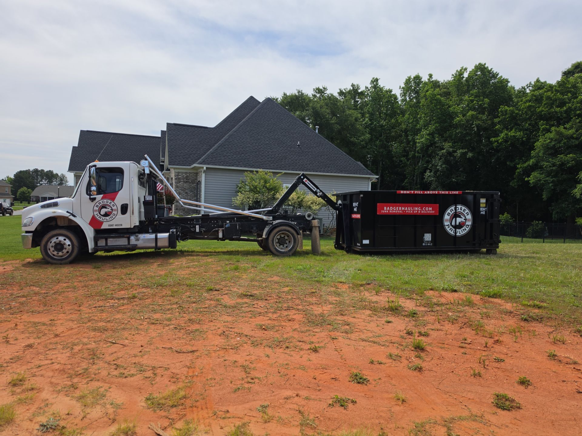 Job site clean up in Rock Hill by Badger Hauling