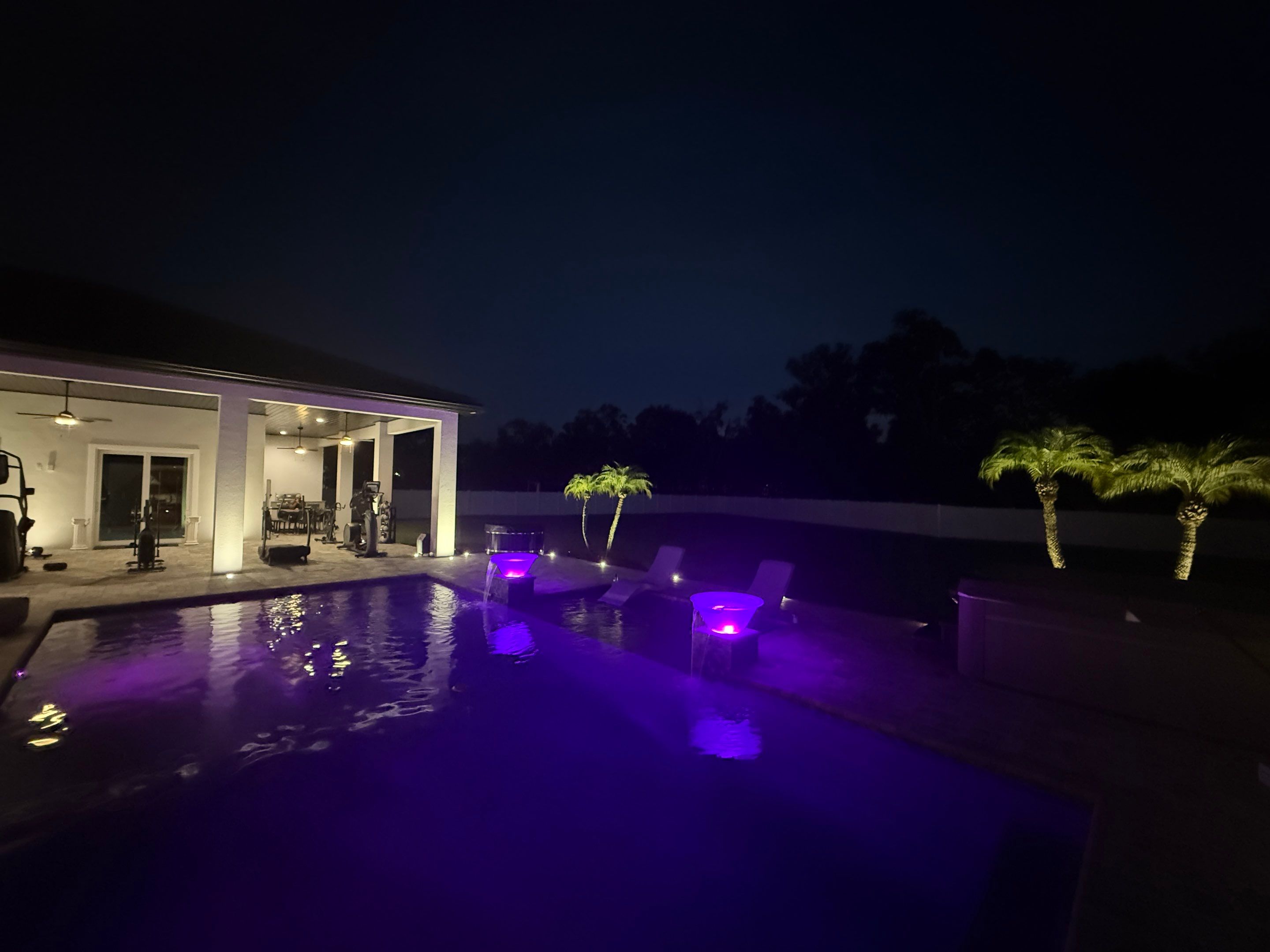 Custom Outdoor Landscape and Paver Lighting for Lutz Residential Estate by Elegant Accents