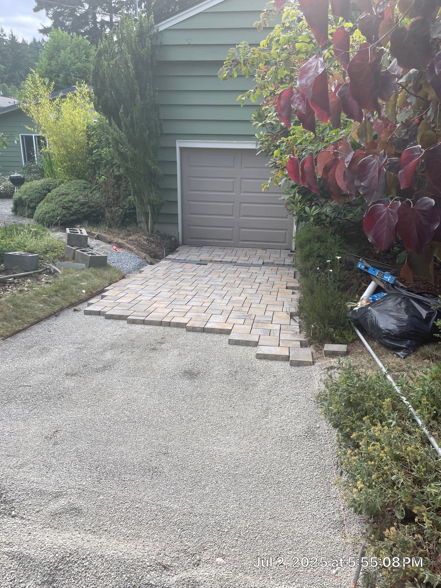 Pavers Driveway & Walkway with Concrete Lip | Seattle  by Jireh Asphalt & Concrete Inc 