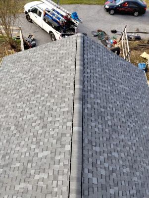 Residential Roofing Installation using Atlas Pinnacle Pristine Coastal Granite Architectural Shingles
