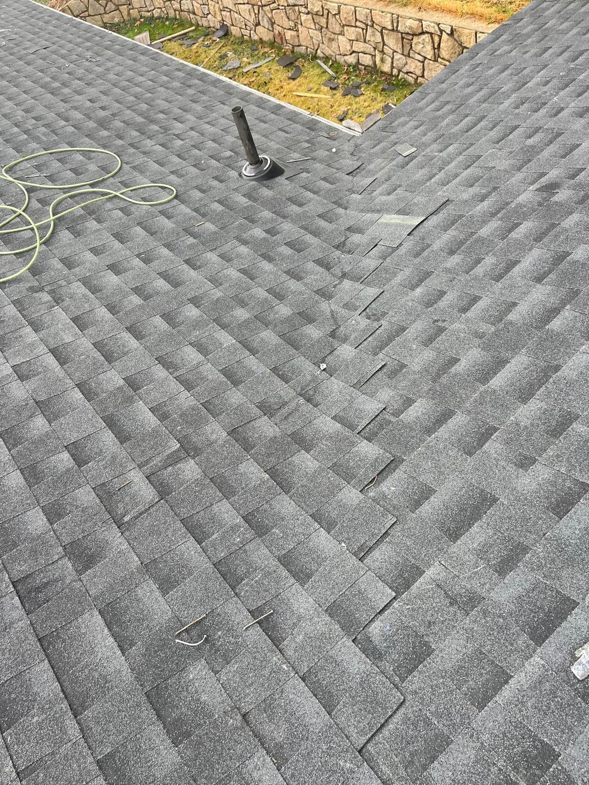 Residential Roofing Installation using GAF Timberline HDZ Charcoal by Rainstoppers Roofing