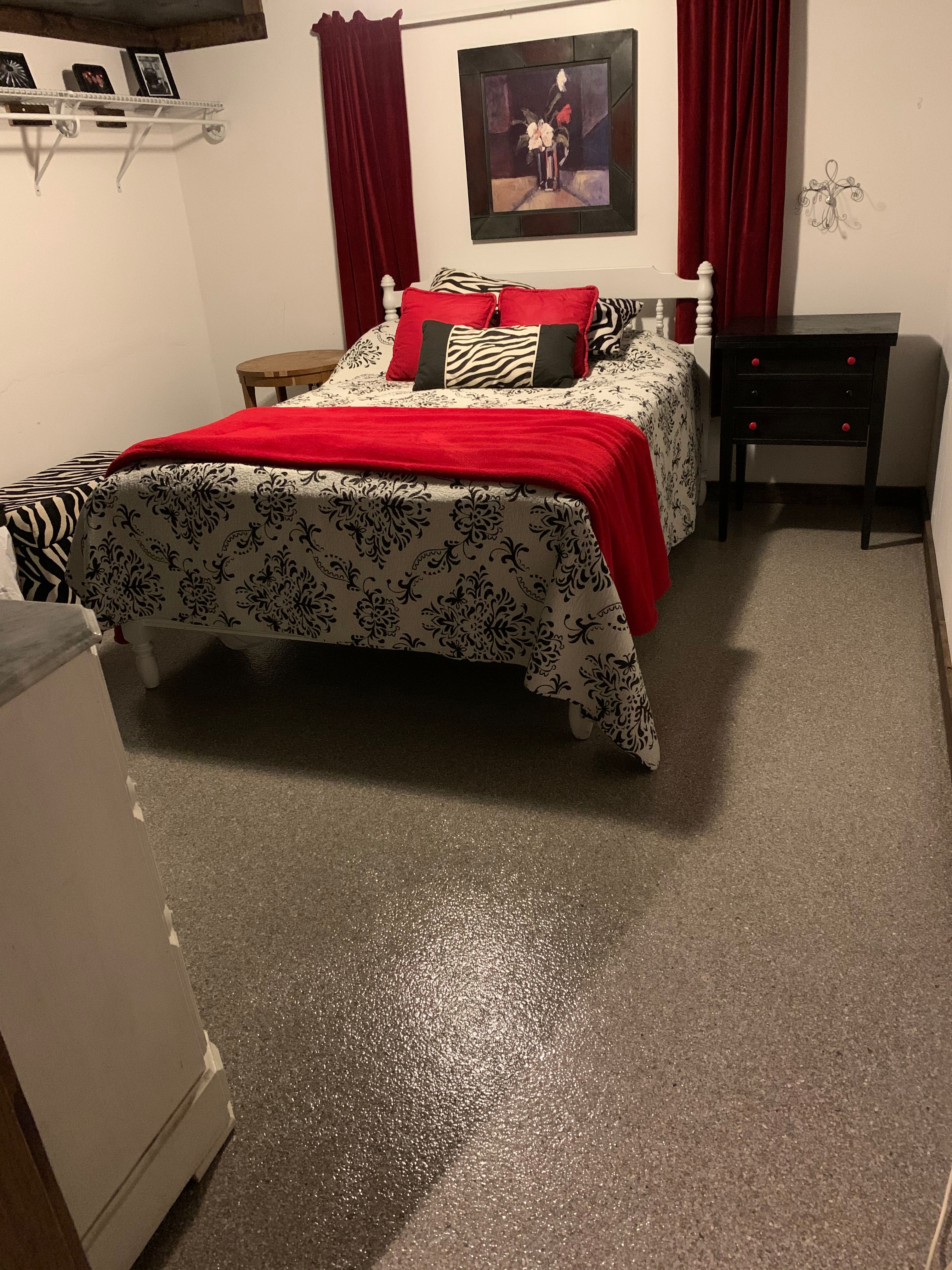 Basement Floor using Fieldstone by Your1DayFloor.com