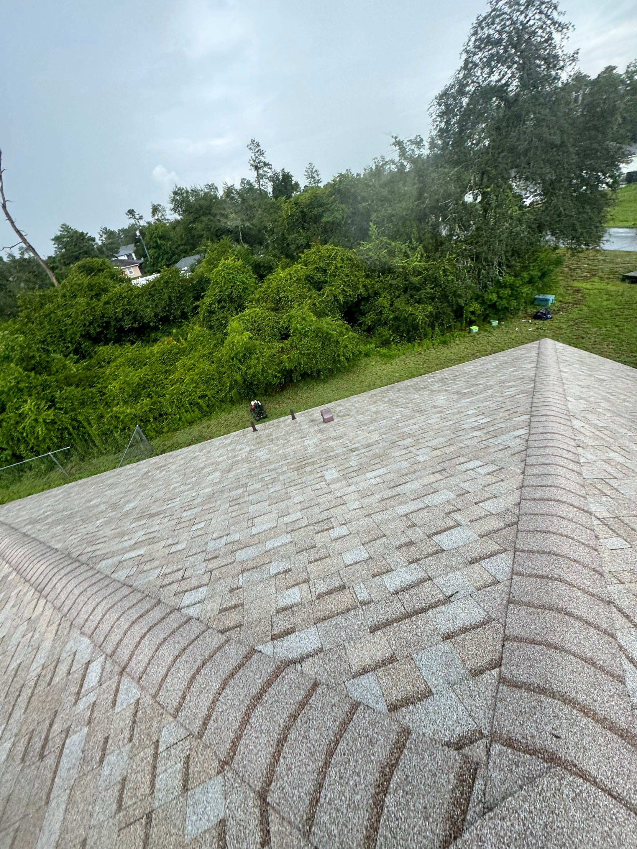 Amber Color Shingles on a new Ocala Reroof by Brehm Roofing