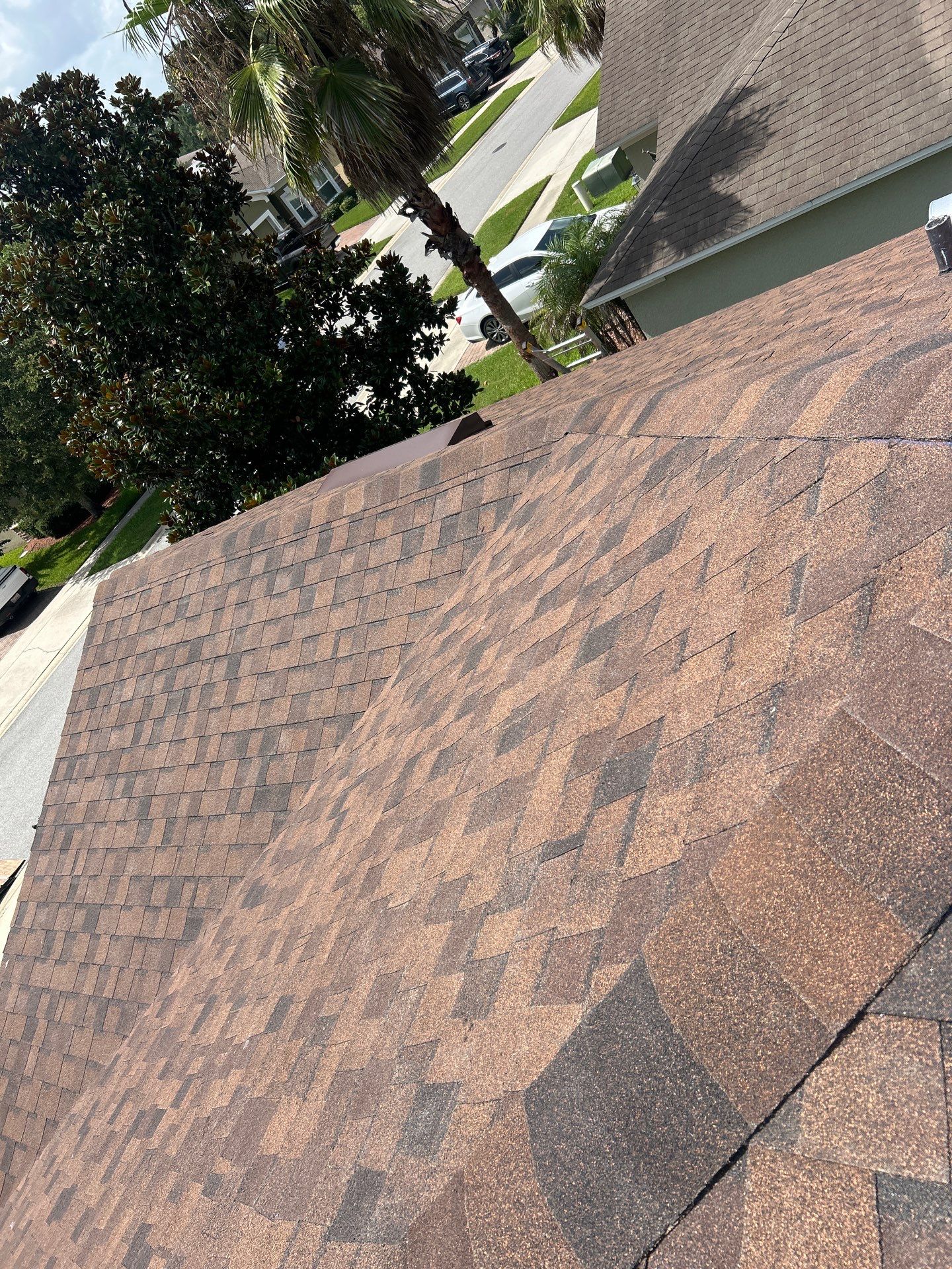 Complete Residential Roof Replacement in Port Orange Featuring Burnt Hickory Shingles by Pinnacle Roofing Group