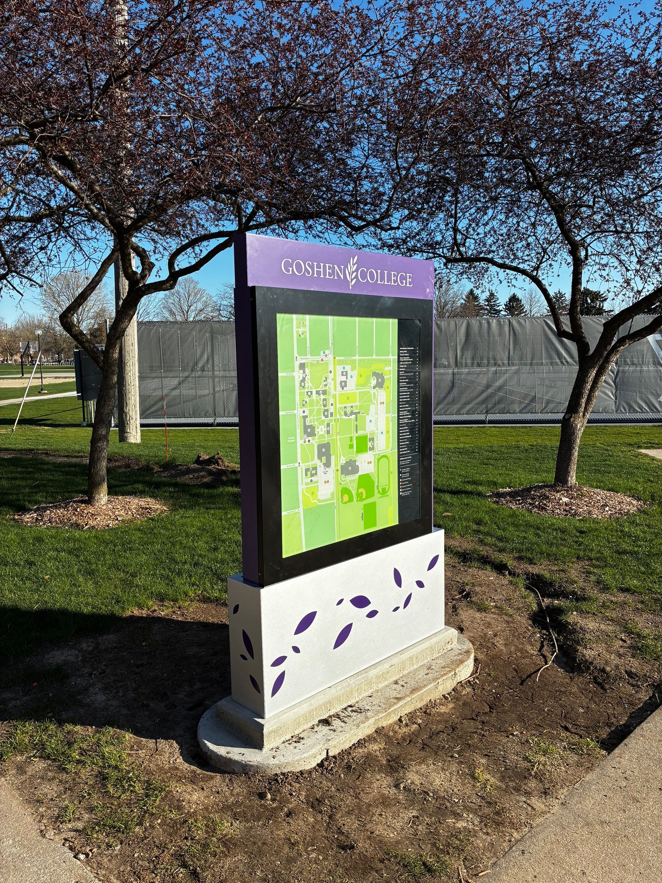 Campus Signage & Wayfinding at Goshen College - Goshen, IN by Hayes Design co